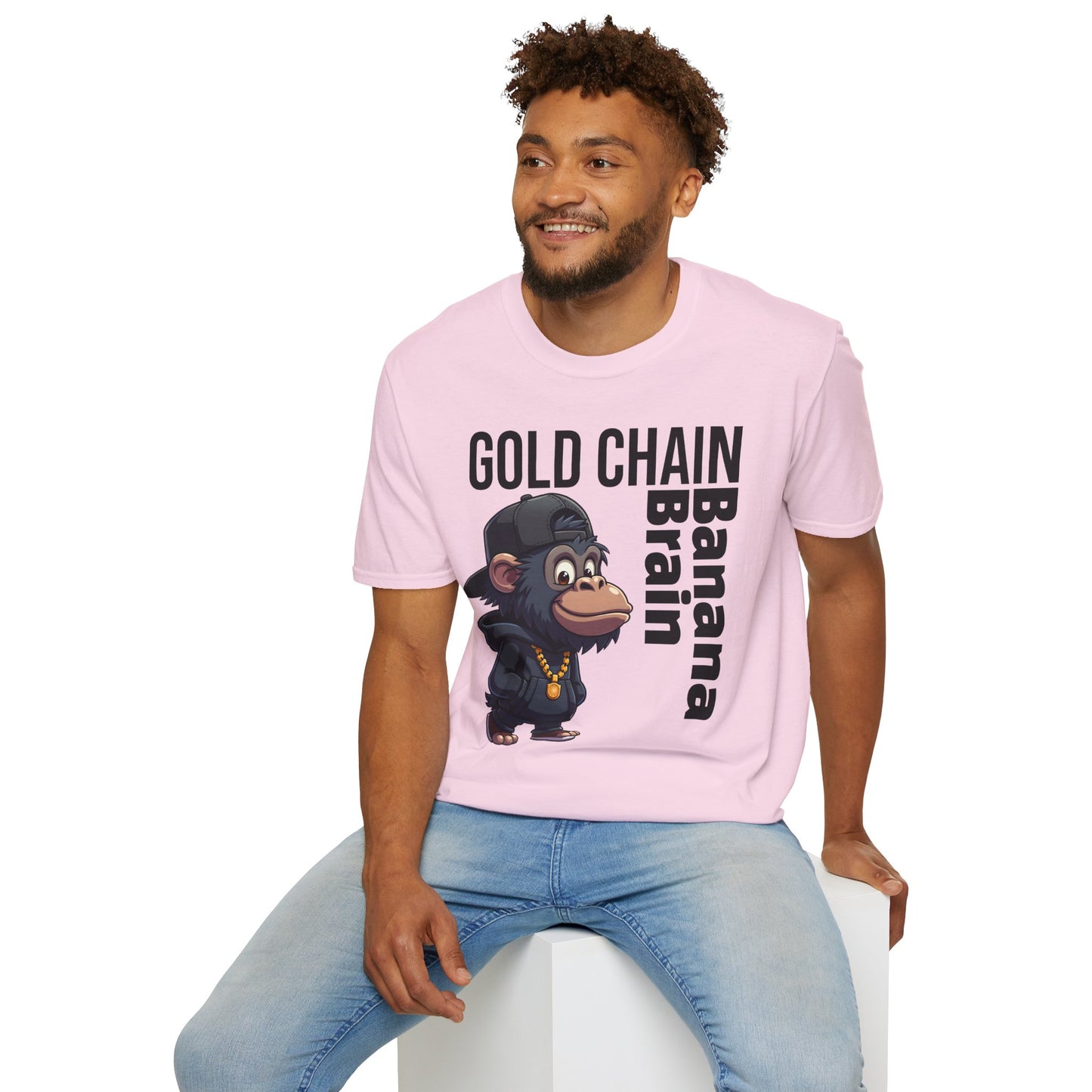 Gold Chain Banana Brain β Funny Hip-Hop Chimp T-Shirt