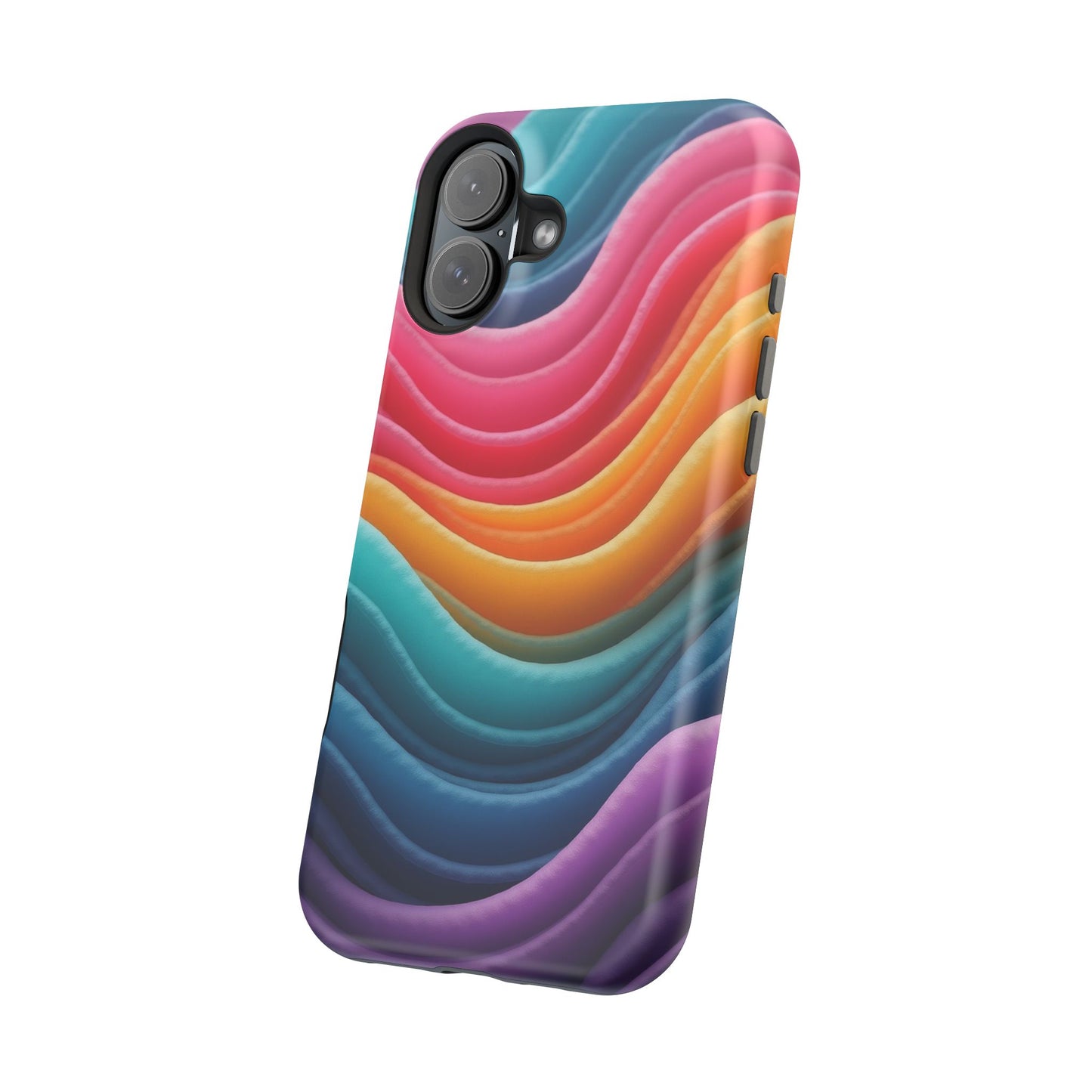 Colorful Wave Phone Case - Aesthetic iPhone Case, Pride Gift Idea, Trendy Summer Accessory