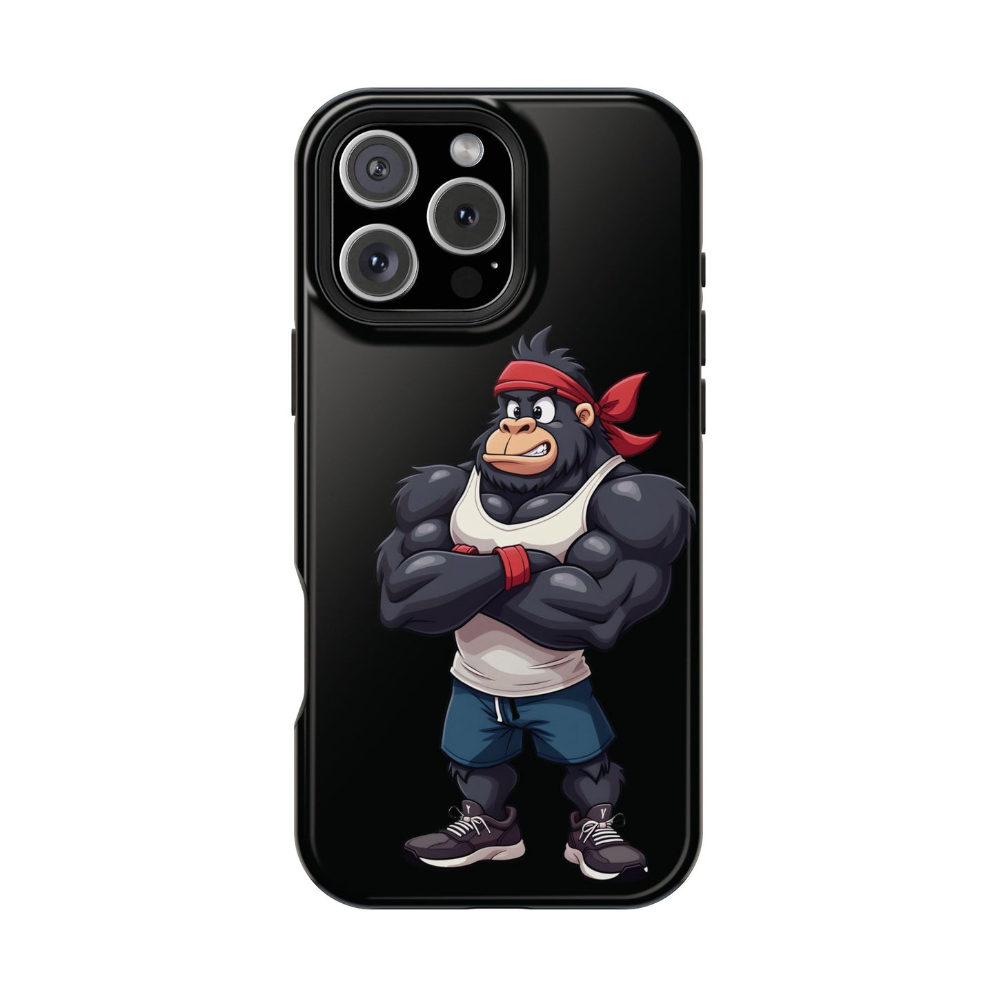 Red Band Gym Gorilla Phone Case β Fierce Style Meets Tough Protection