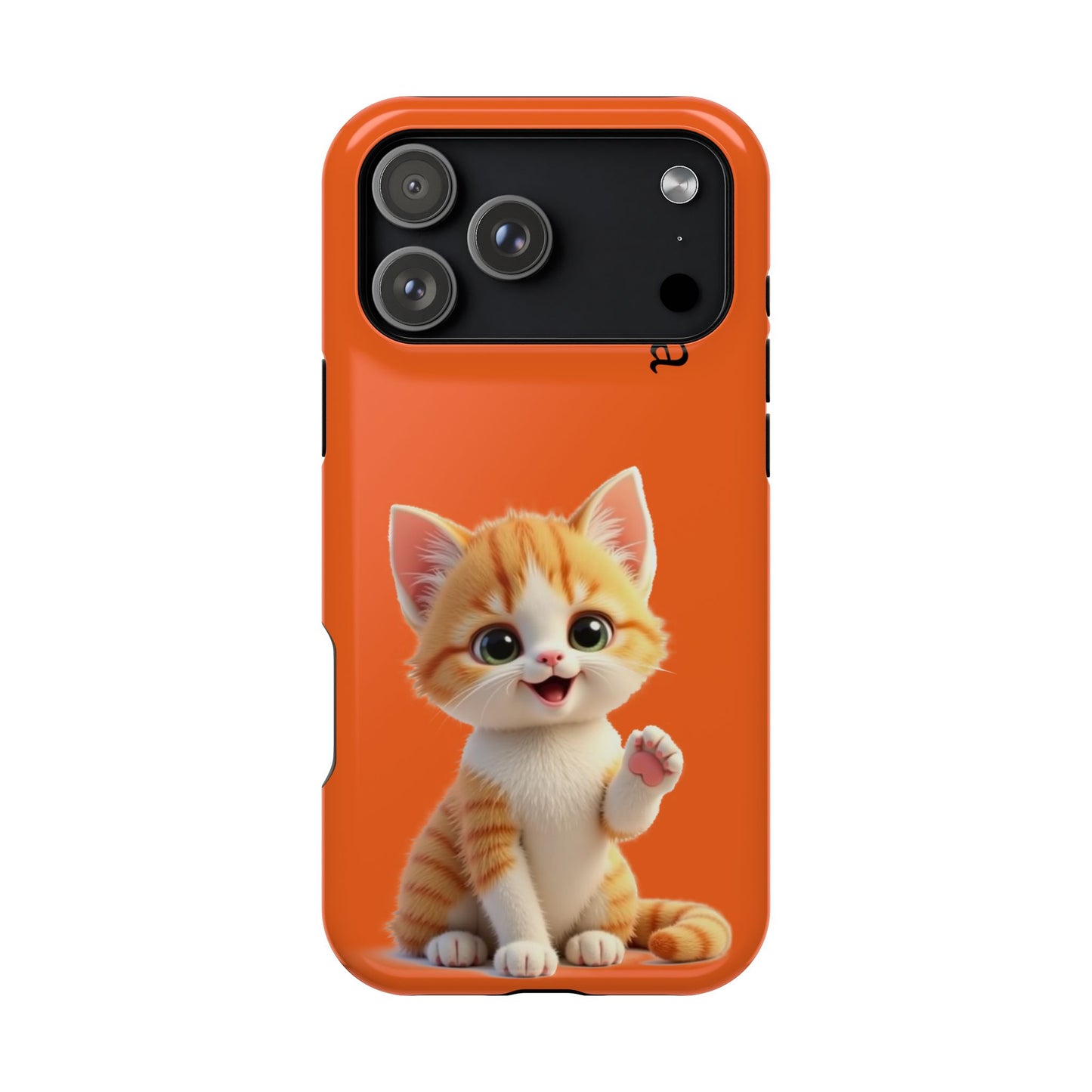 Personalized Orange Tabby Cat Phone Case - Custom Name Gift for Cat Lovers | Kawaii Kitten Cases for Girls & Women