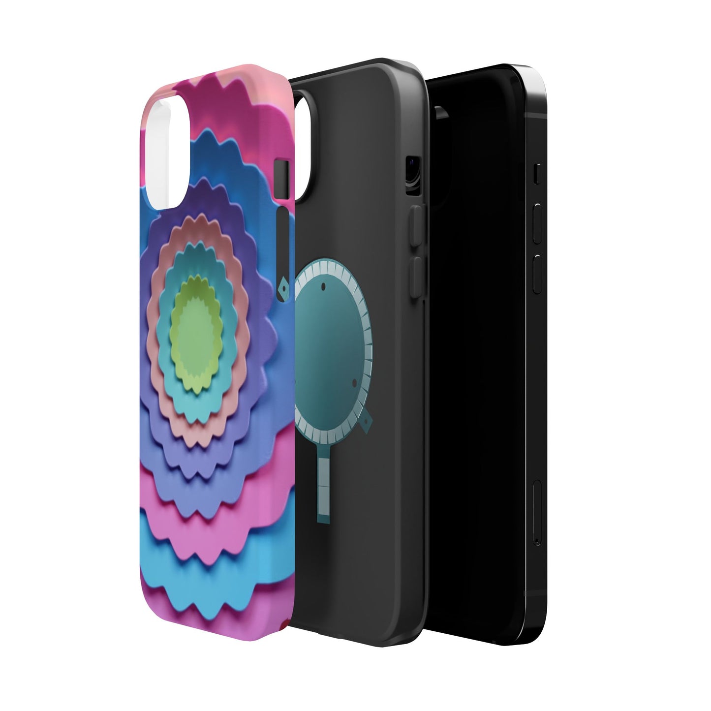 Layered Bloom iPhone Case - Pastel Flower Design, Cute Aesthetic Gift Idea