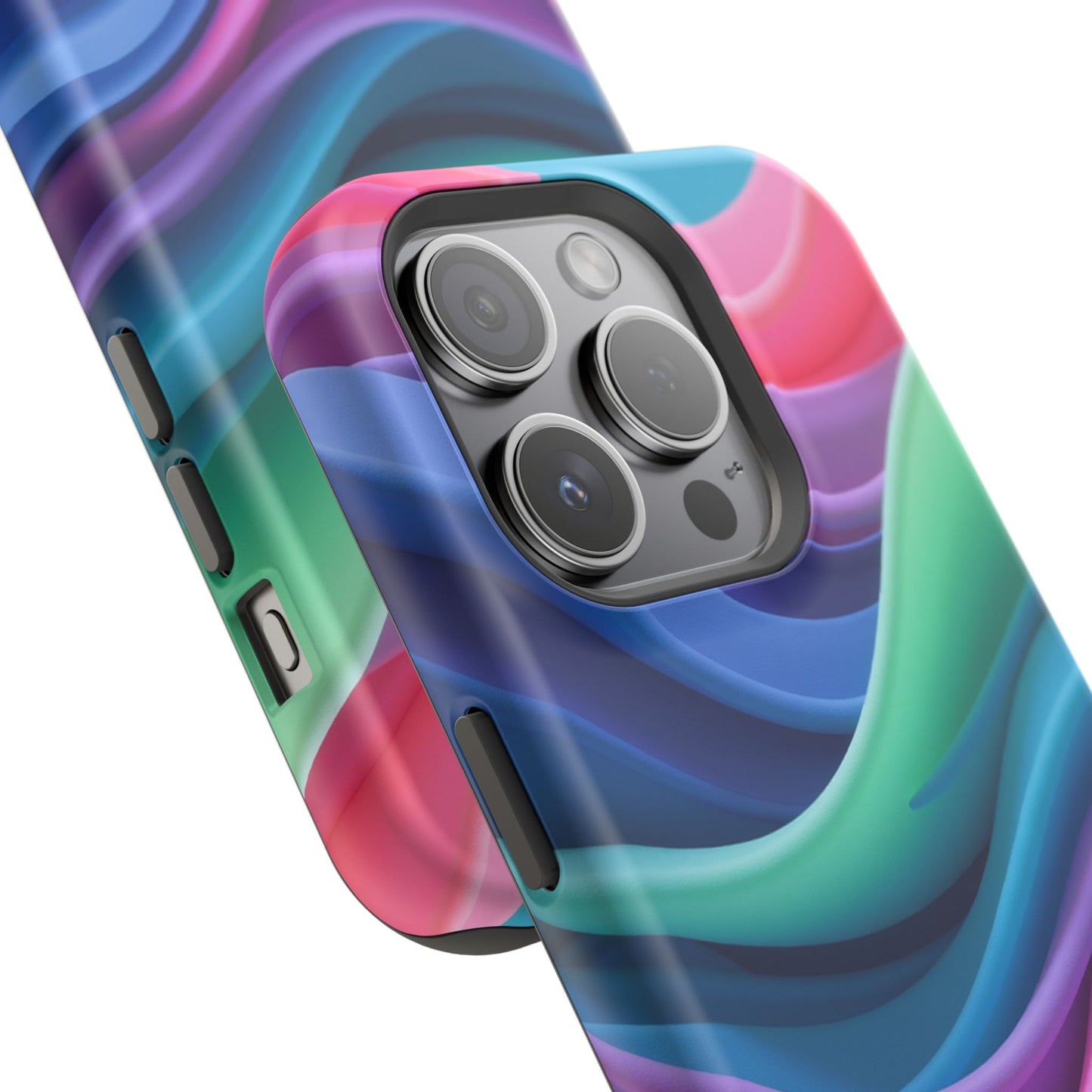 Oceanic Serenity iPhone Case - Abstract Wave Design, Calming Aesthetic Gift Idea