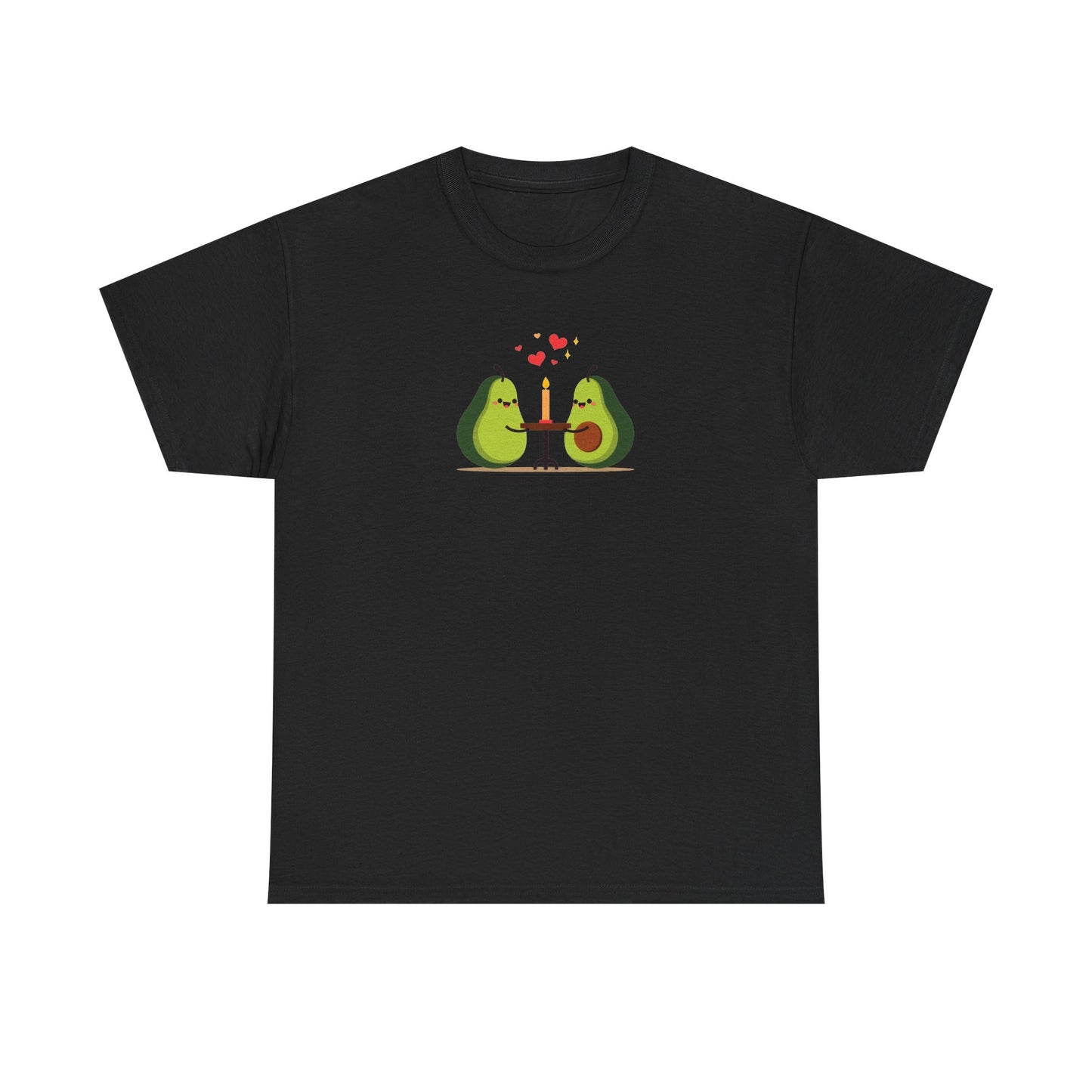 Cute Avocado Couple T-Shirt – “Avocuddles Date Night” – Funny Romantic Tee for Foodie Lovers & Veggie Fans