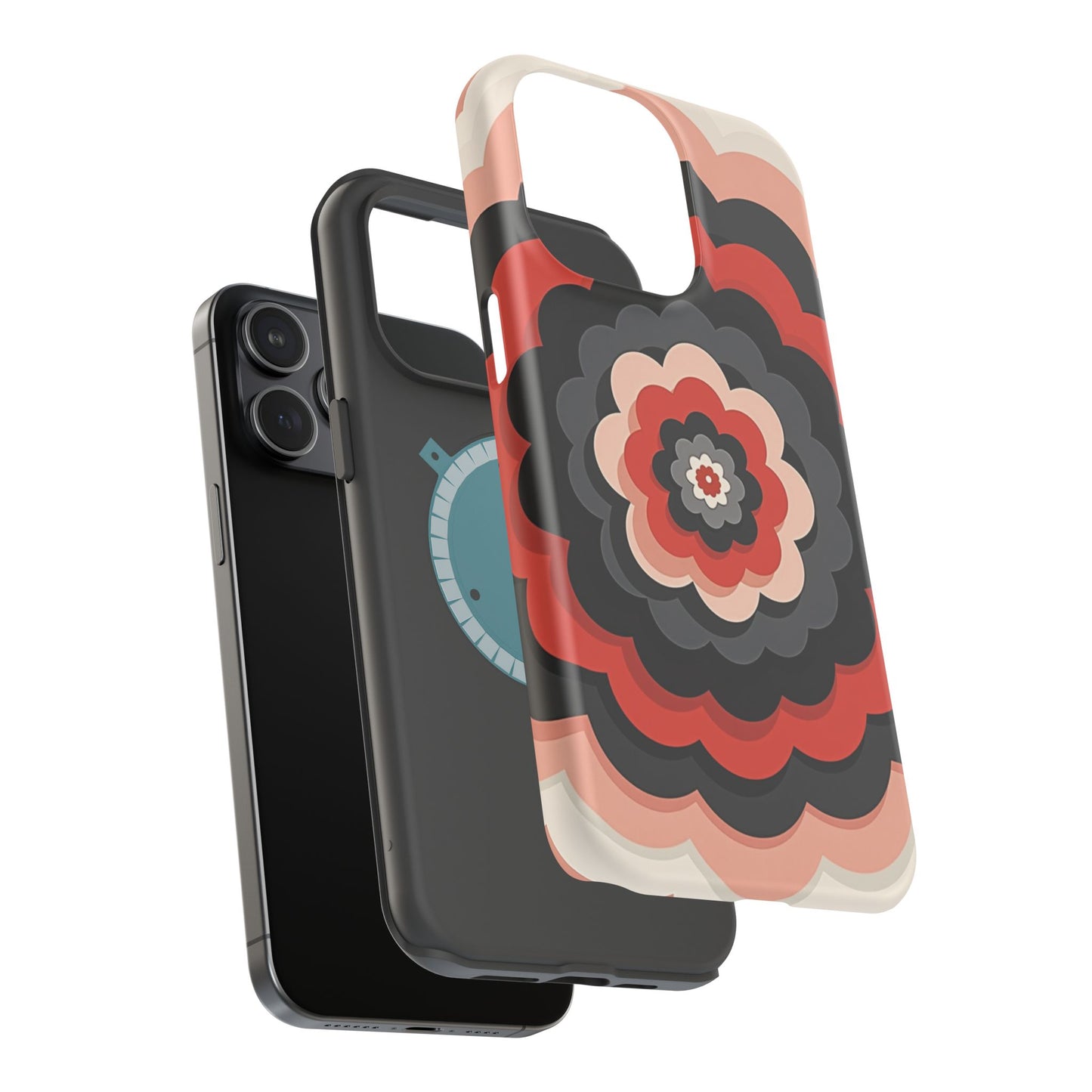 Floral Phone Case - Retro Flower iPhone Case, Aesthetic Gift Idea, Cute Pink Design