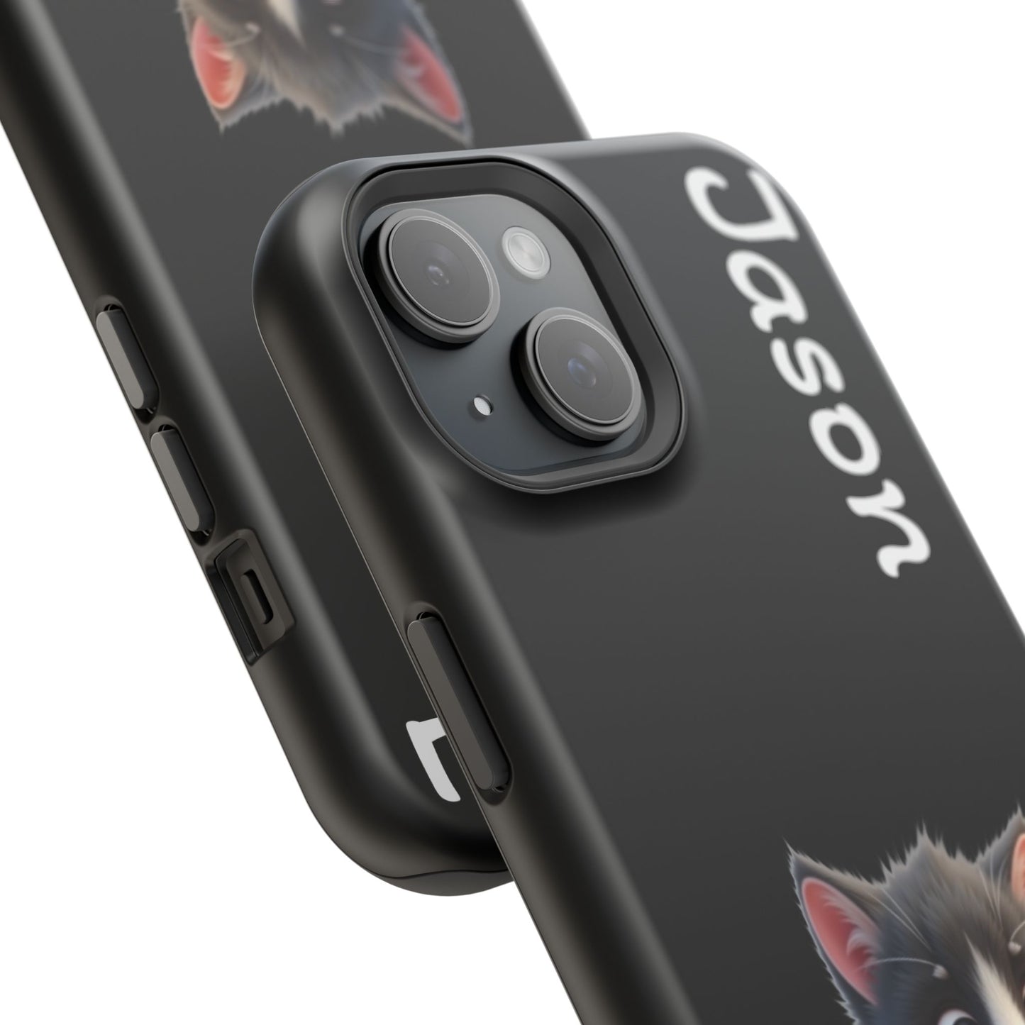 Personalized Kitten Phone Case - Custom Name Cat Lover Gift | Cute Black iPhone Cases for Women & Girls