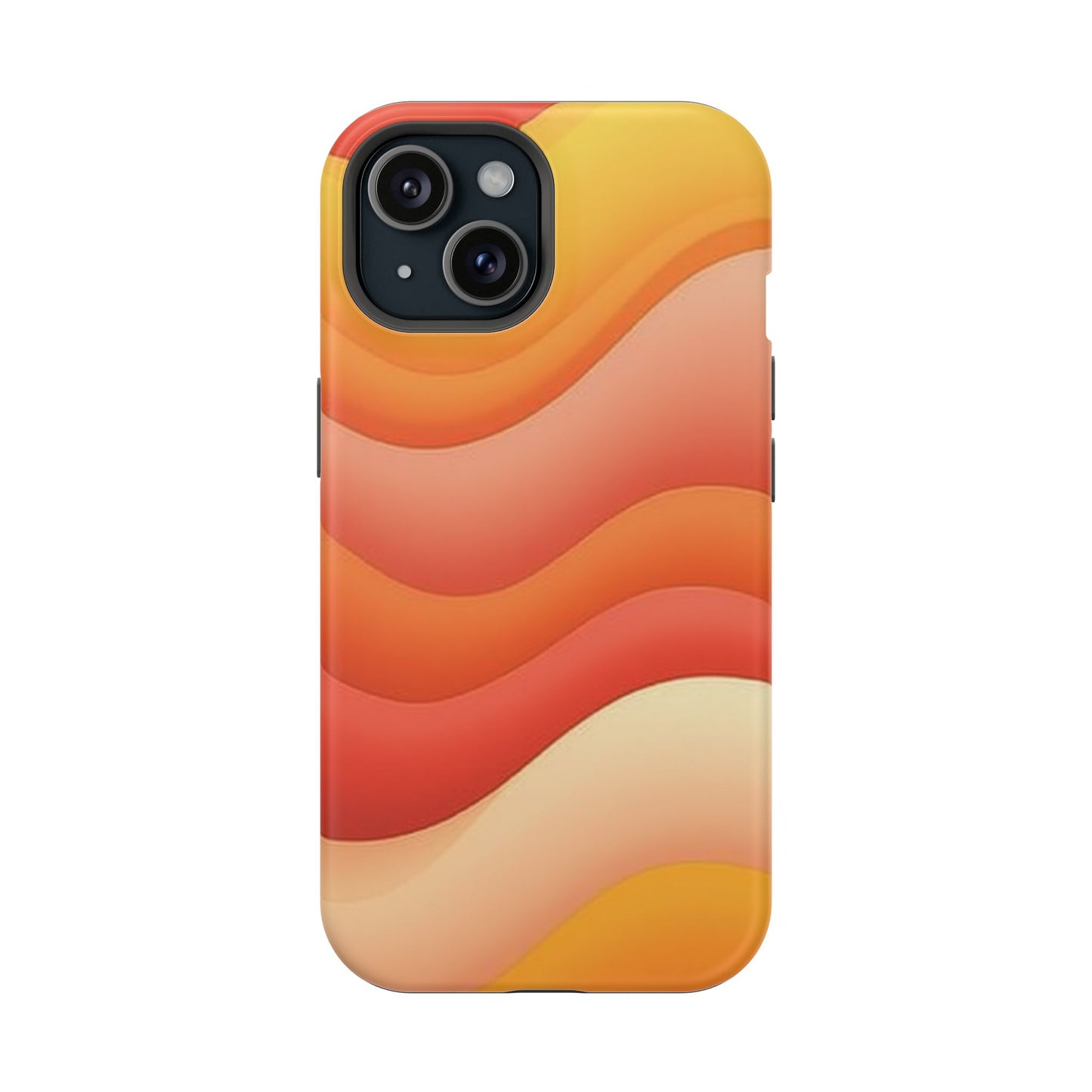 Sunset Waves Phone Case - Aesthetic Orange & Yellow Gift | Retro Summer Vibes Cases