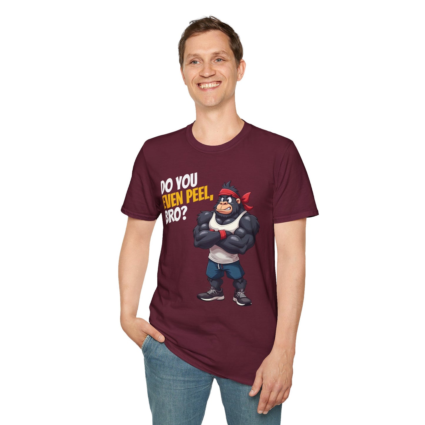 Do You Even Peel, Bro? β Funny Gym Gorilla T-Shirt