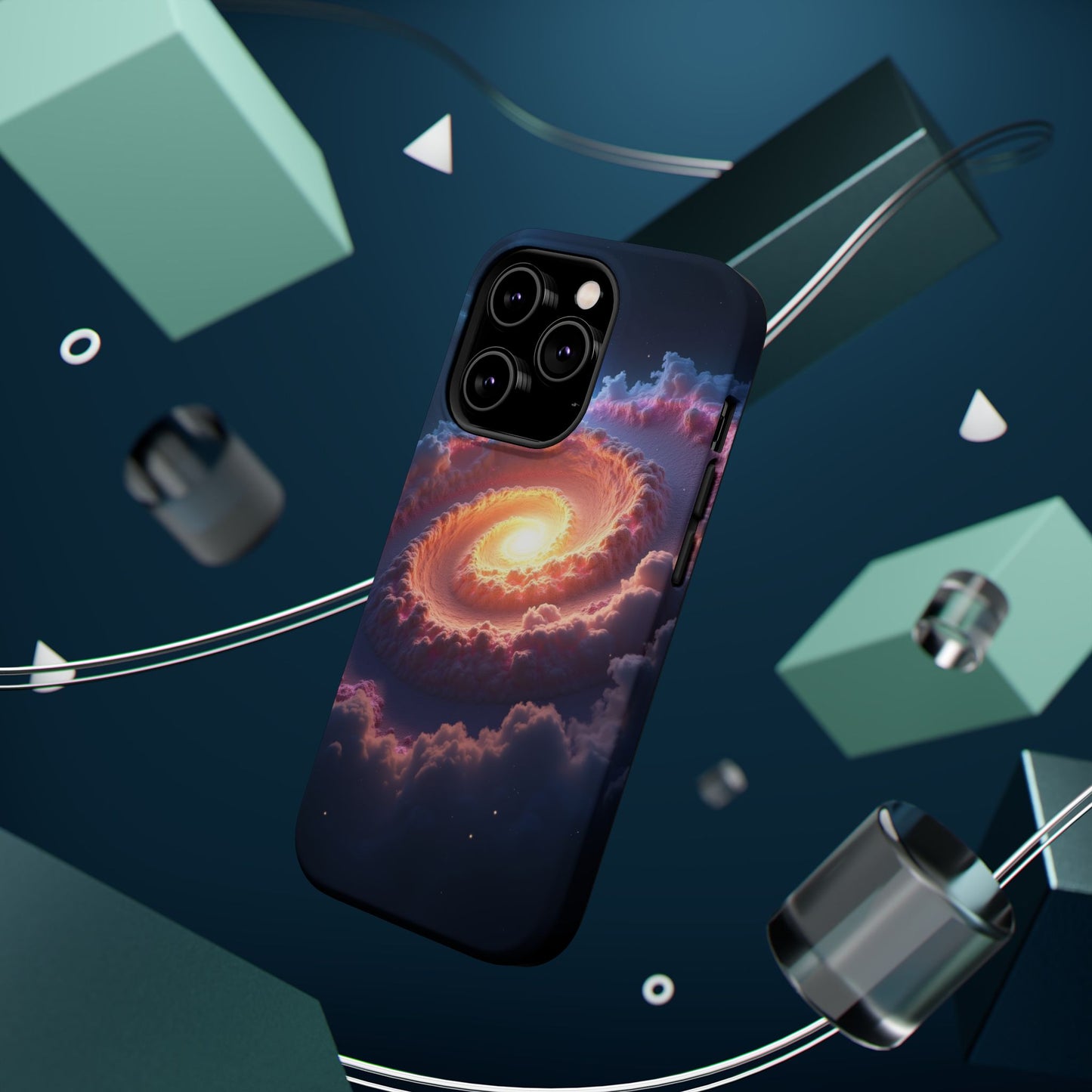 Ethereal Spiral Galaxy Phone Case for iPhone | Dreamy Aesthetic Slim Protective Cover