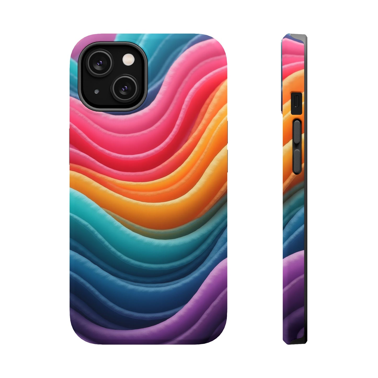 Colorful Wave Phone Case - Aesthetic iPhone Case, Pride Gift Idea, Trendy Summer Accessory