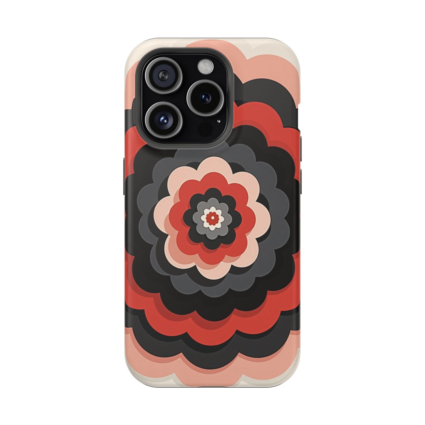 Floral Phone Case - Retro Flower iPhone Case, Aesthetic Gift Idea, Cute Pink Design