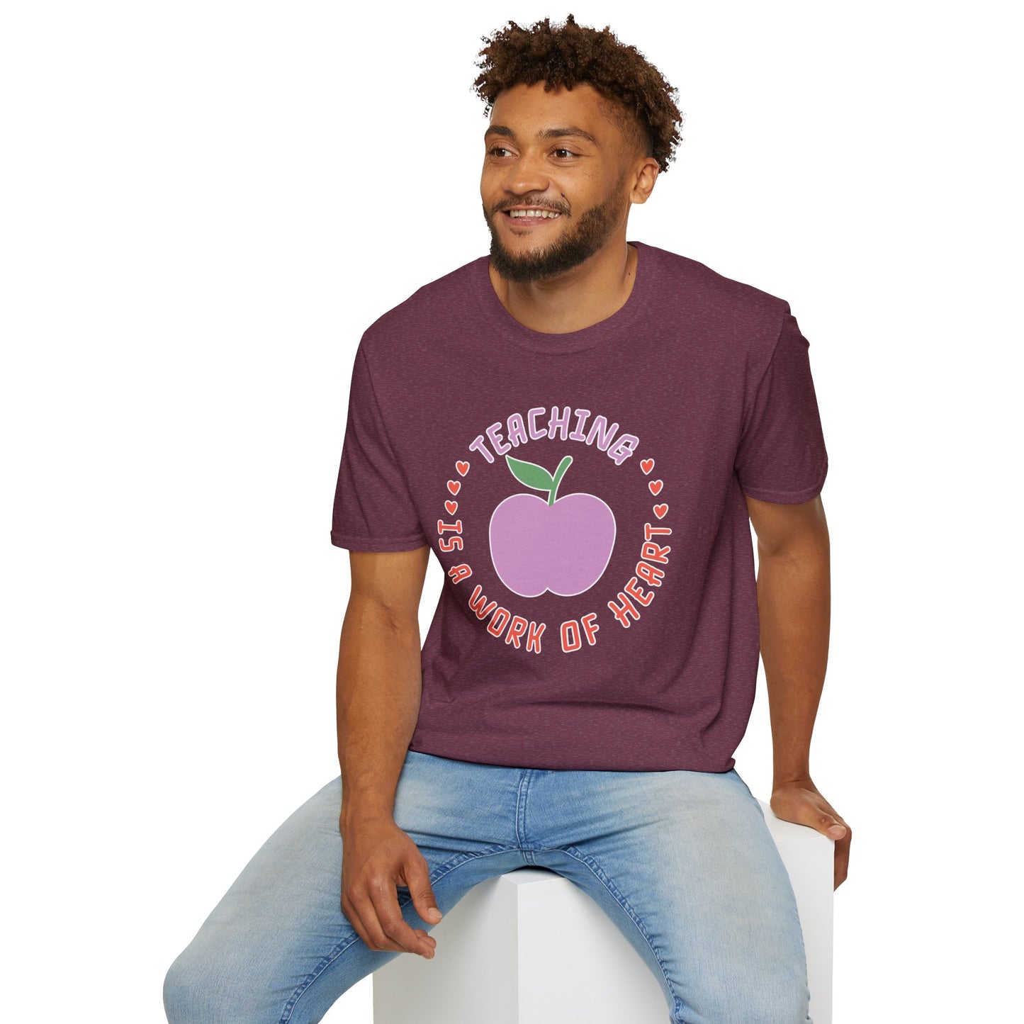 Teacher Appreciation Gift - “Teaching Is A Work Of Heart” Cute Tee, Educator Shirt, Thank You Gift For Teachers 🍎