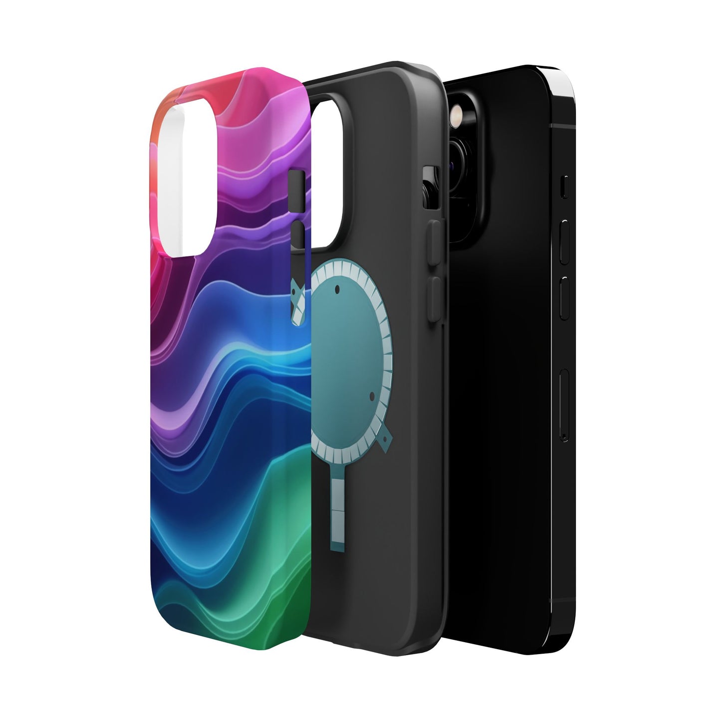 Pastel Wave Phone Case - Aesthetic iPhone Case | Lavender & Blue Gradient Design | Gifts for Her | Unique Art Print