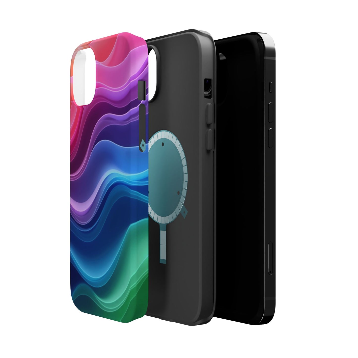 Pastel Wave Phone Case - Aesthetic iPhone Case | Lavender & Blue Gradient Design | Gifts for Her | Unique Art Print