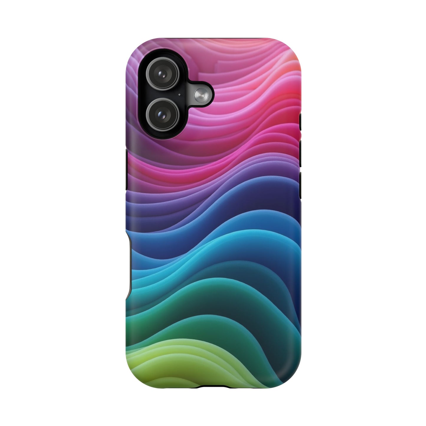 Colorful Wave Phone Case - Aesthetic iPhone Case | Rainbow Ripple Design | Trendy Gifts for Her | Unique Art Print