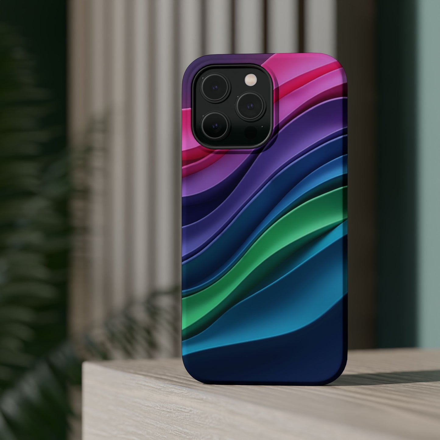 Rainbow Wave Phone Case - Colorful Abstract Design | Aesthetic iPhone Case | Trendy Gifts for Her | Vivid Gradient Art
