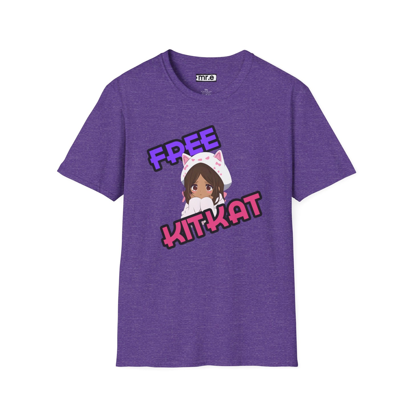 "Free KitKat" Anime Girl T-Shirt β Cute Kawaii Cat Hoodie Design