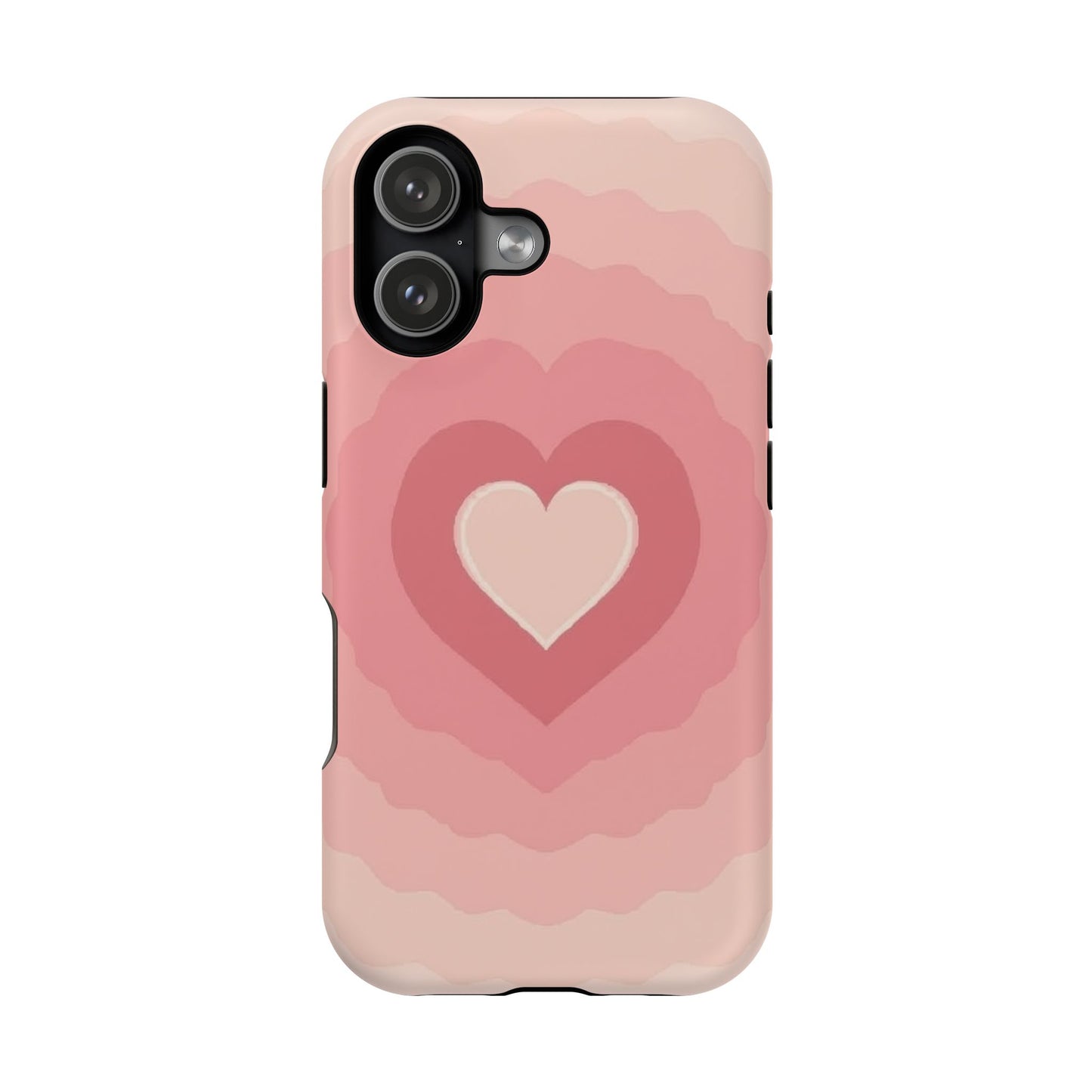 Pink Layered Heart iPhone Case - Cute Aesthetic Y2K Valentine's Gift