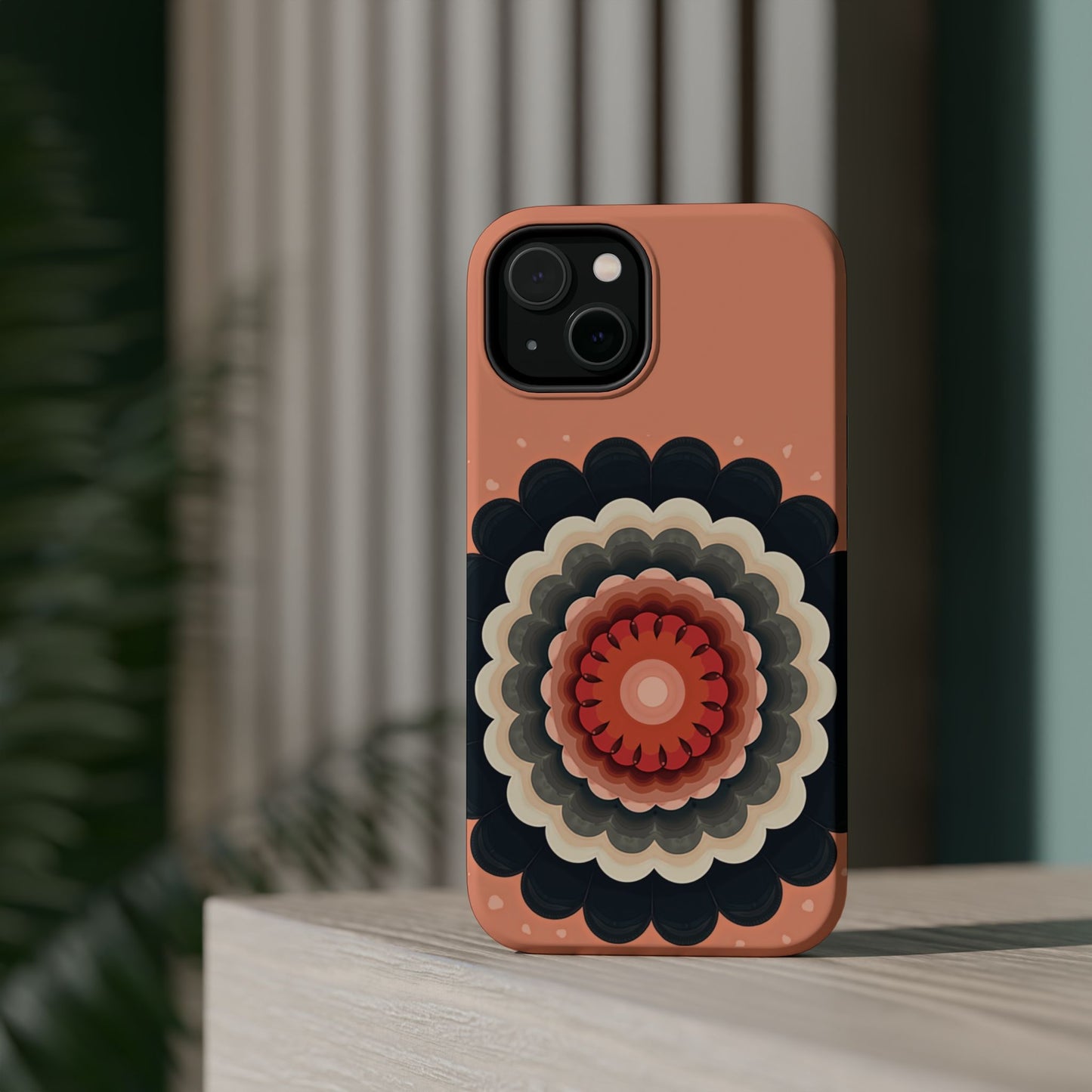 Earth Tone Mandala iPhone Case - Bohemian Floral Design, Aesthetic Gift Idea