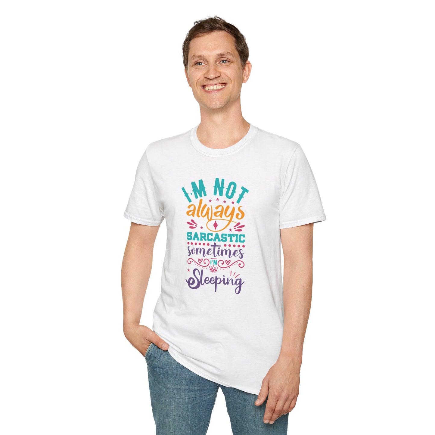 Funny Sarcastic Shirt - Sleepy Tee, Witty Graphic T-Shirt, Gift for Sarcastic People, Black Aesthetic Clothing