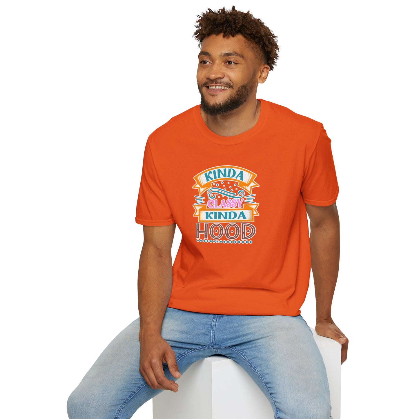 "Kinda Classy, Kinda Hood" Funny Dual-Vibe T-Shirt – Effortlessly Cool Graphic Tee for the Ironic Minimalist & Streetwise Sassy Soul
