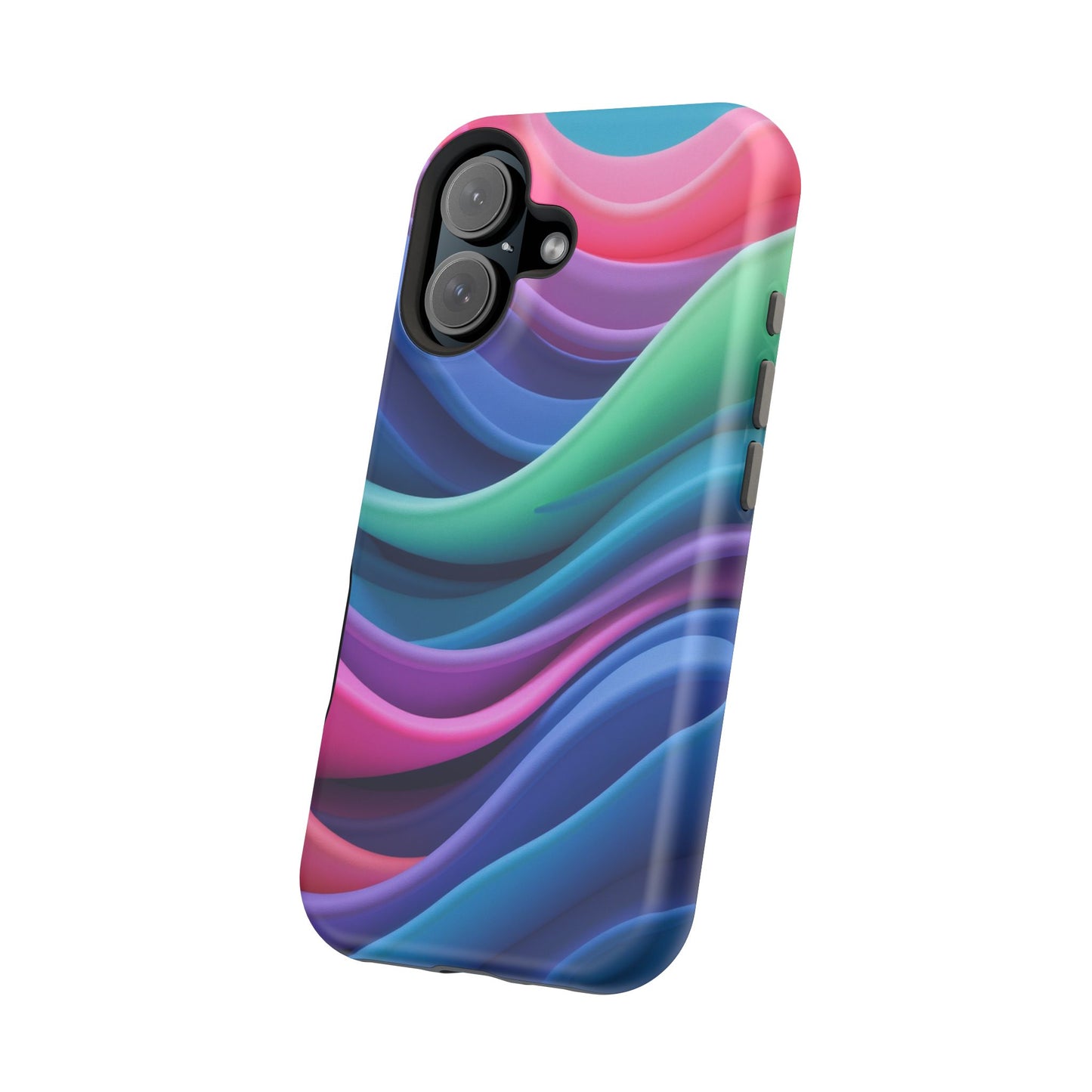 Oceanic Serenity iPhone Case - Abstract Wave Design, Calming Aesthetic Gift Idea