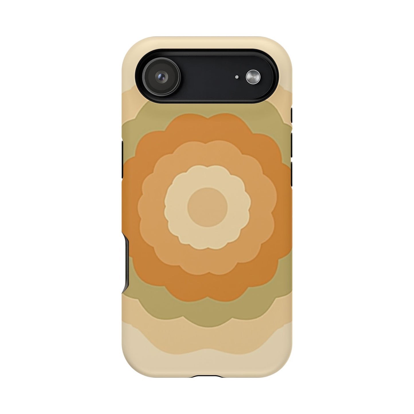 Retro Bloom iPhone Case - 70s Floral Design, Vintage Aesthetic Gift Idea