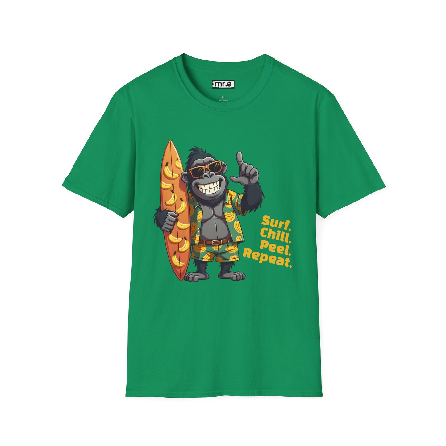 Surf. Chill. Peel. Repeat. β Funny Tropical Gorilla T-Shirt