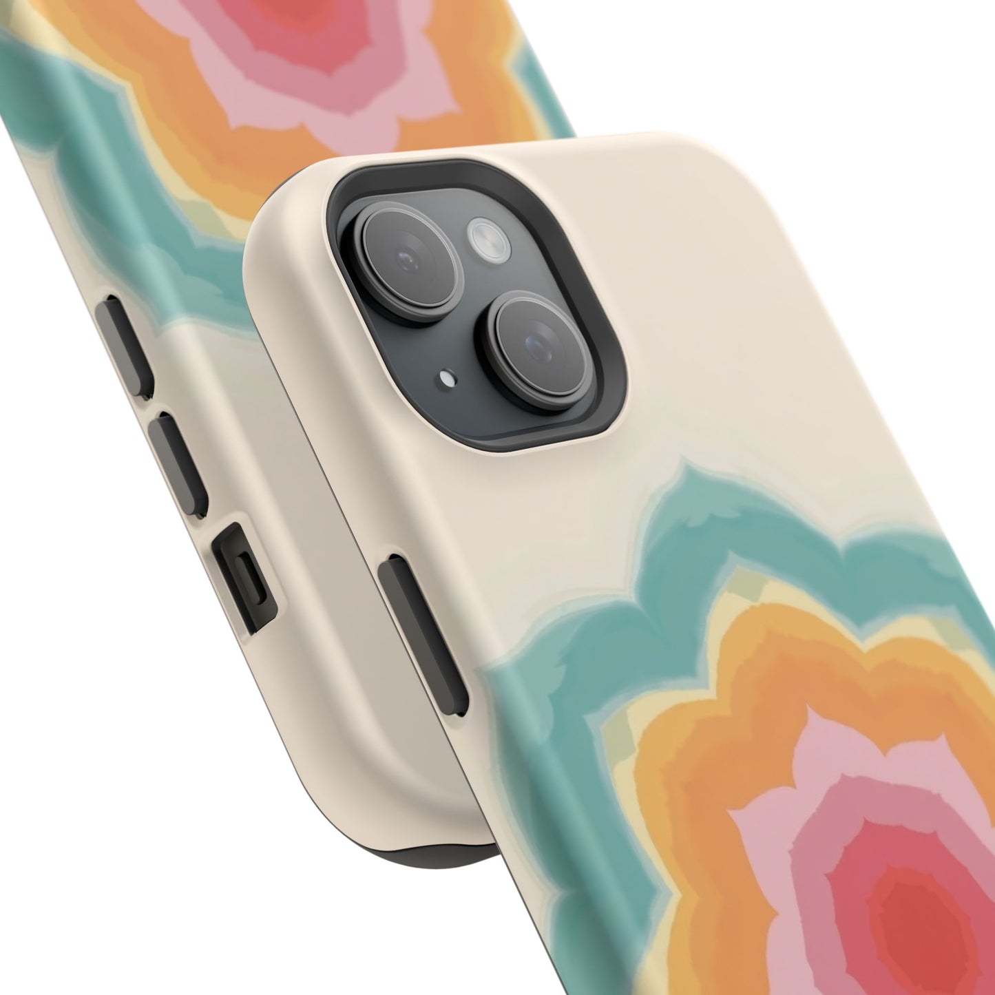 Floral Bloom iPhone Case - Retro Flower Power Design, Aesthetic Gift Idea