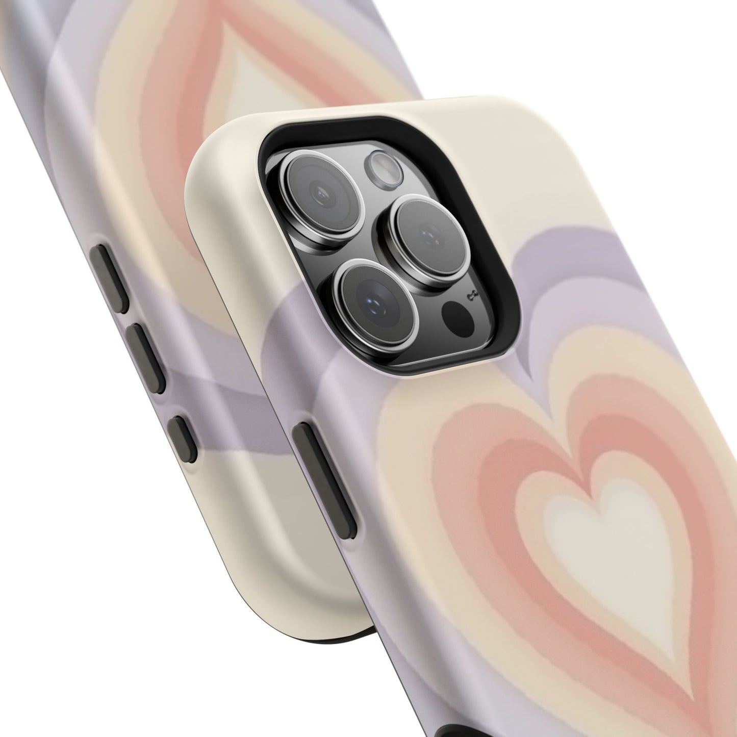 Radiant Heart iPhone Case - Pastel Layered Design - Cute Y2K Aesthetic Gift