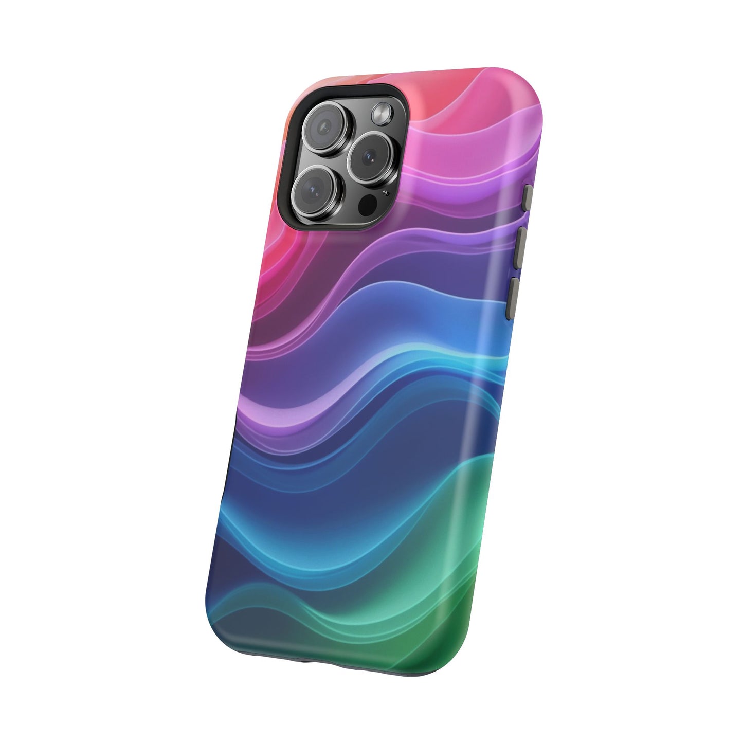 Pastel Wave Phone Case - Aesthetic iPhone Case | Lavender & Blue Gradient Design | Gifts for Her | Unique Art Print