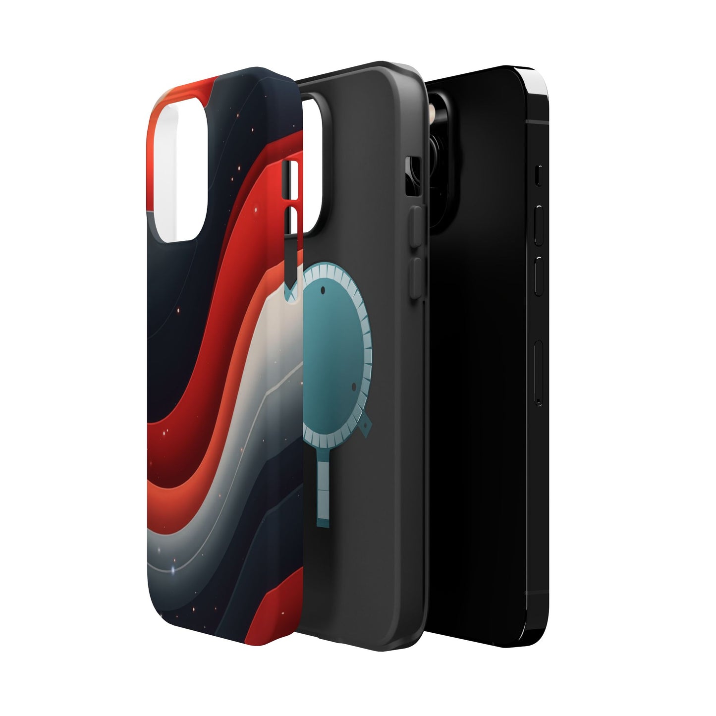 Celestial Waves iPhone Case - Galaxy Space Design, Aesthetic Gift Idea