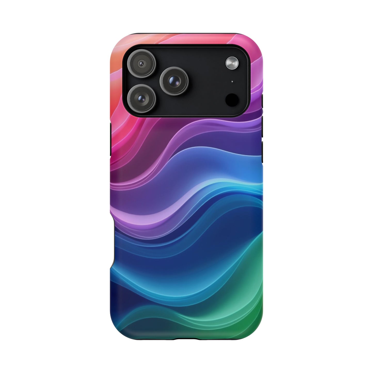 Pastel Wave Phone Case - Aesthetic iPhone Case | Lavender & Blue Gradient Design | Gifts for Her | Unique Art Print