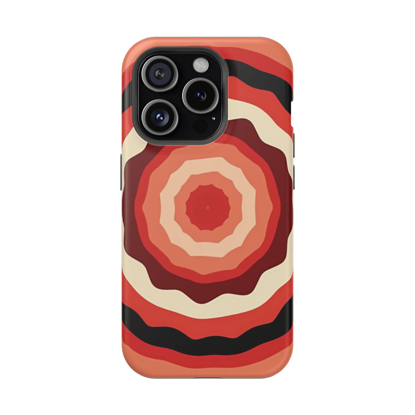 Retro Sunset iPhone Case - 70s Inspired Floral Design, Aesthetic Gift Idea