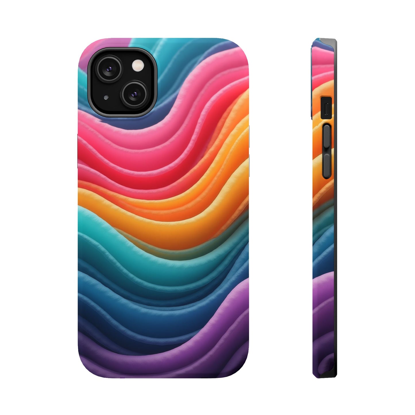 Colorful Wave Phone Case - Aesthetic iPhone Case, Pride Gift Idea, Trendy Summer Accessory