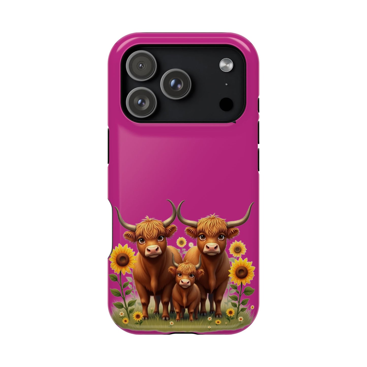 Highland Cow Phone Case - Personalized Custom Name | Cute Farm Animal Gift | iPhone Cases for Women & Girls