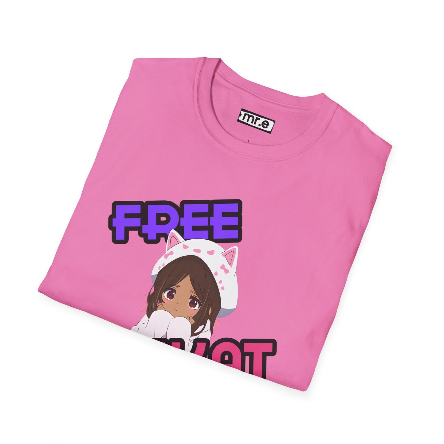 "Free KitKat" Anime Girl T-Shirt β Cute Kawaii Cat Hoodie Design