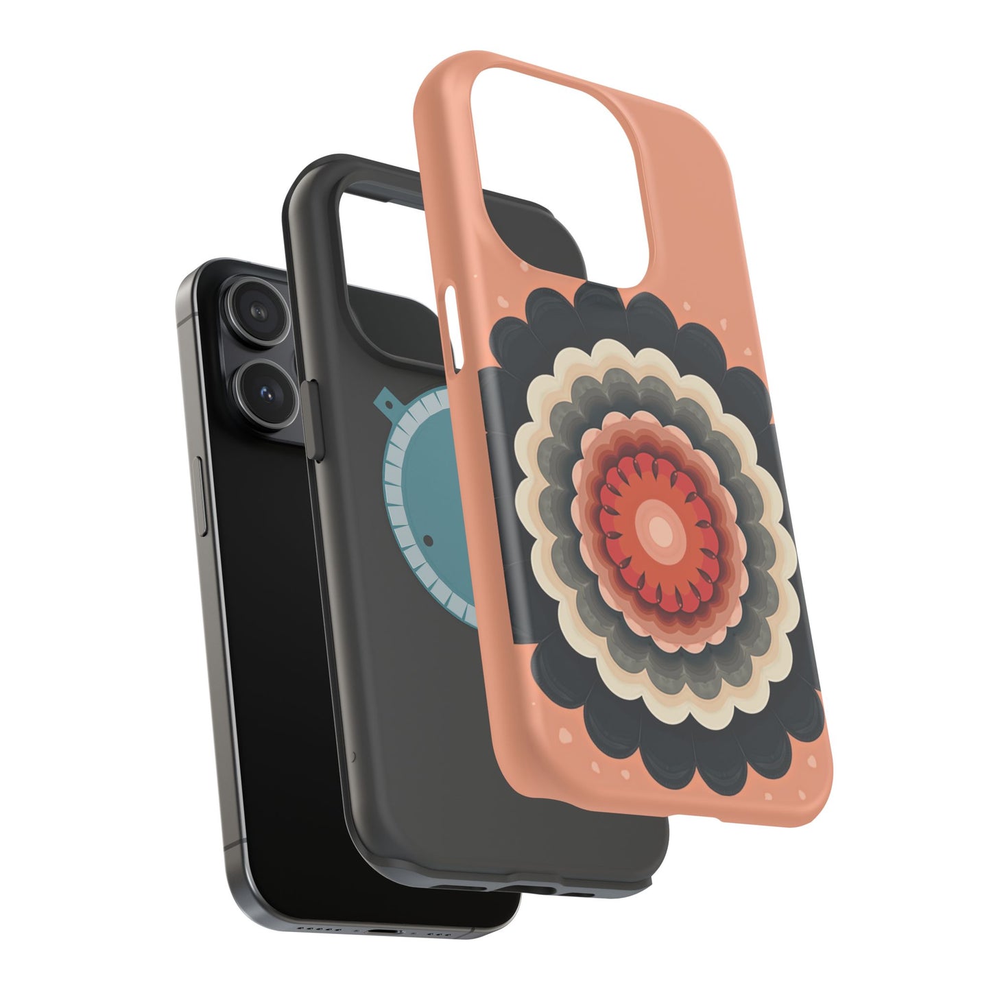 Earth Tone Mandala iPhone Case - Bohemian Floral Design, Aesthetic Gift Idea