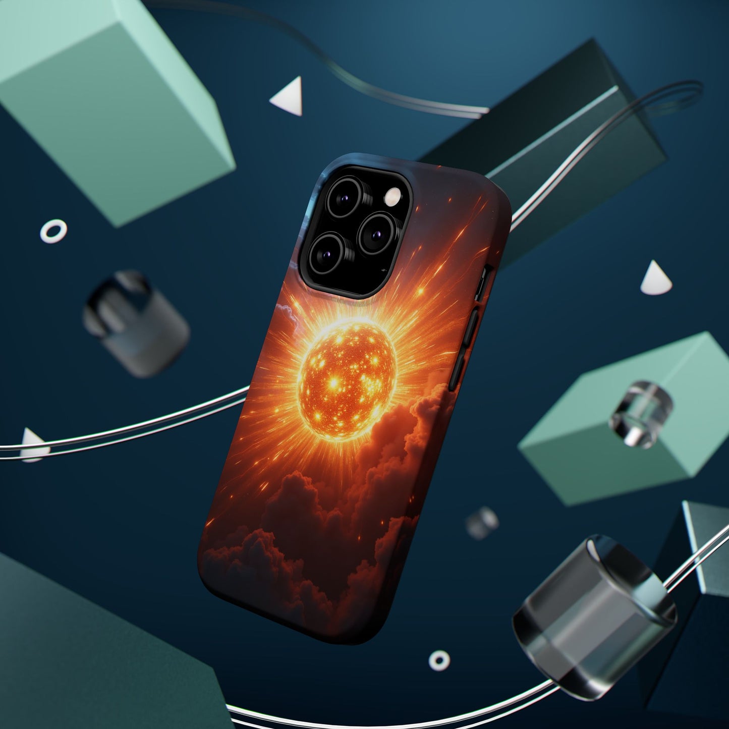 Sun Phone Case - Fiery Starburst iPhone Cover - Astronomy Gift for Him/Her