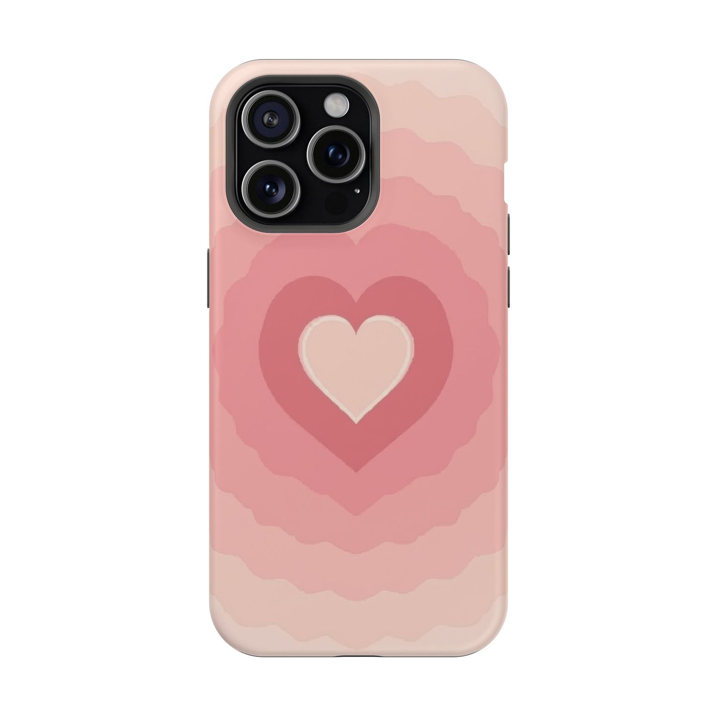 Pink Layered Heart iPhone Case - Cute Aesthetic Y2K Valentine's Gift