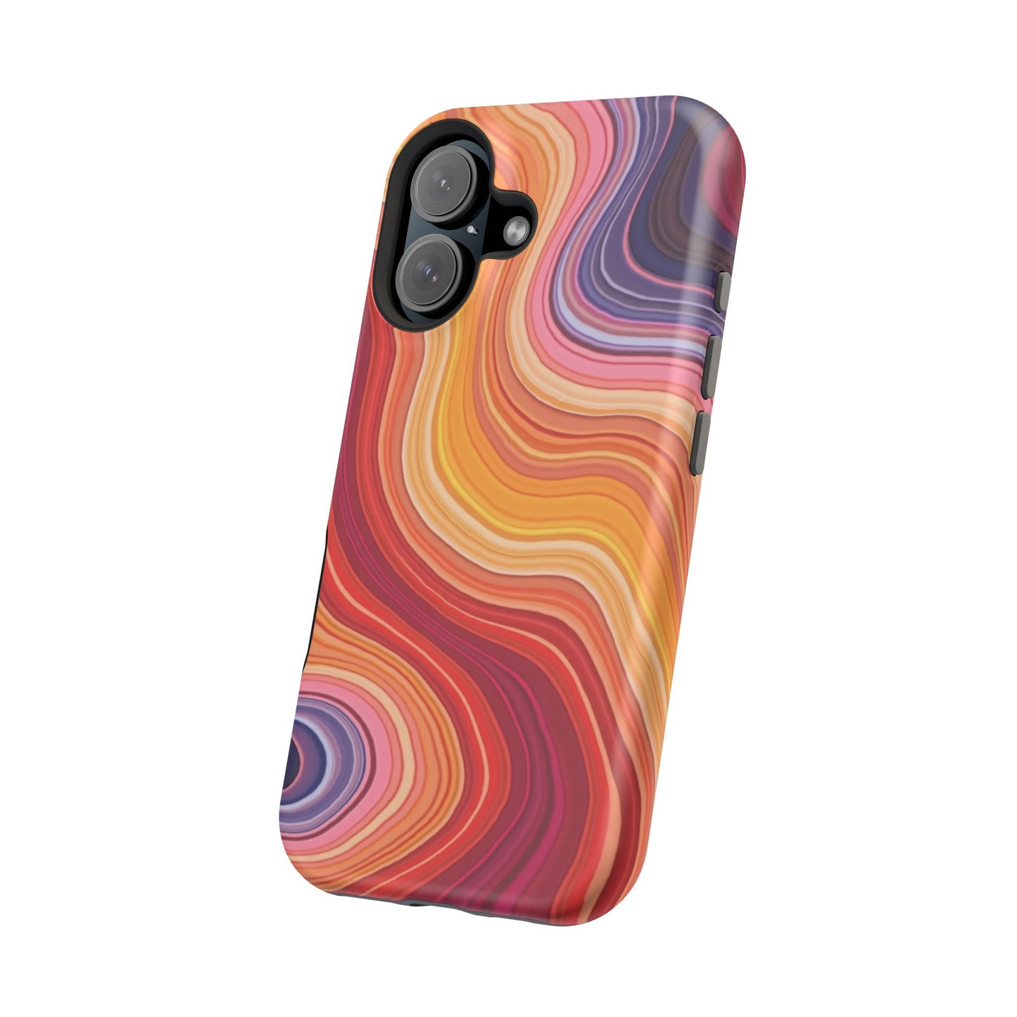 Lava Flow iPhone Case - Abstract Swirl Design, Trendy Aesthetic Gift Idea