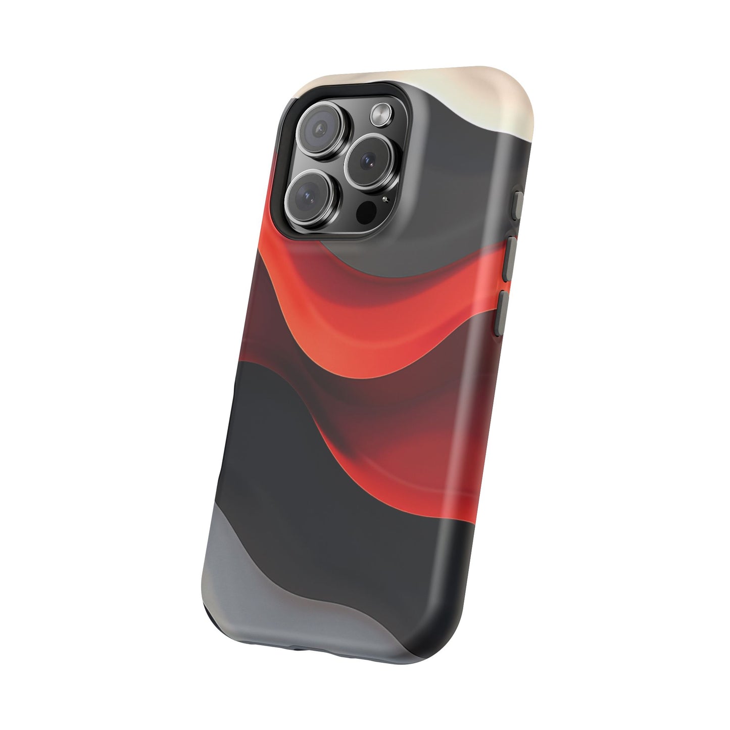 Red Wave Phone Case - Abstract Aesthetic iPhone Case | Modern Art Design | Gifts for Her | Dramatic Crimson Style