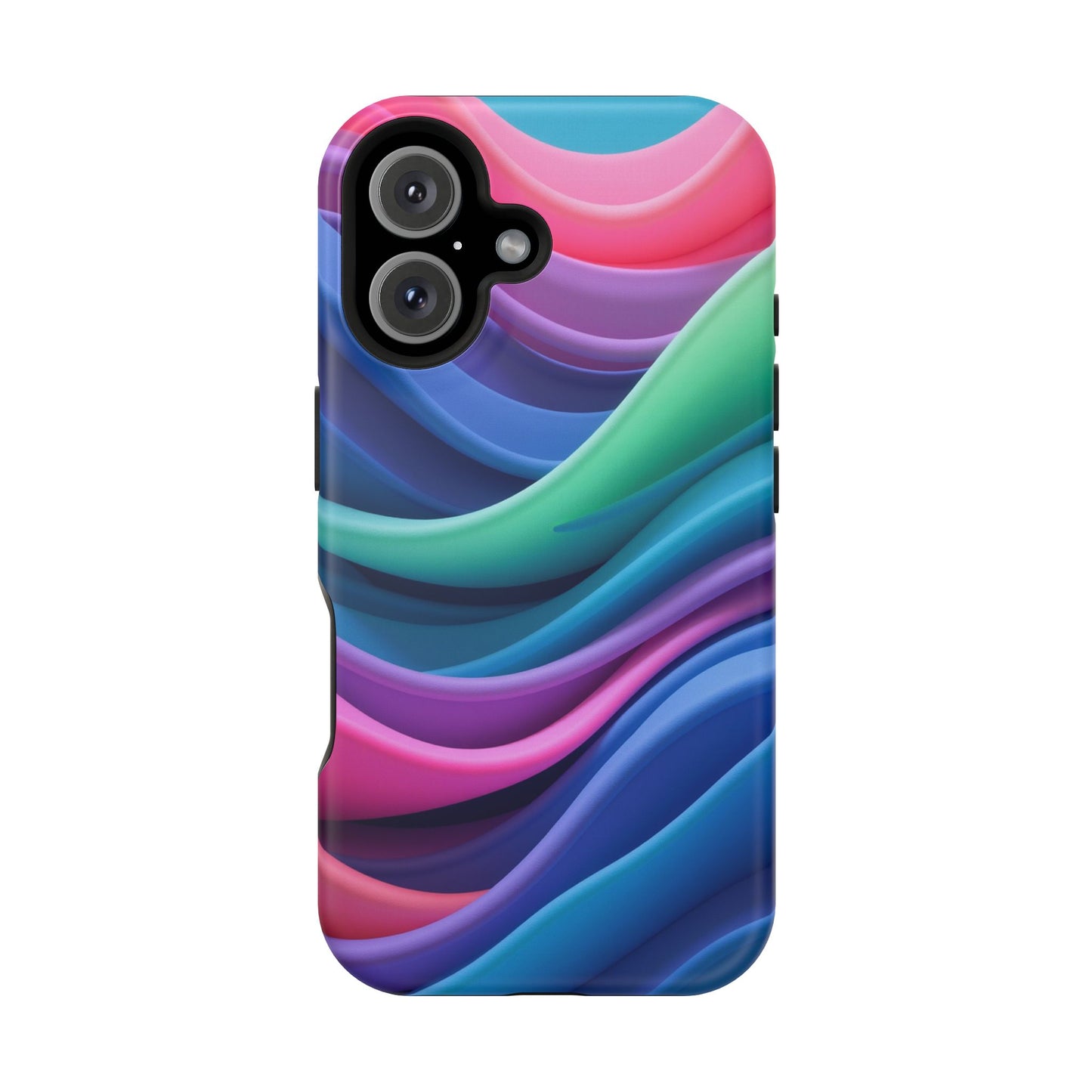 Oceanic Serenity iPhone Case - Abstract Wave Design, Calming Aesthetic Gift Idea