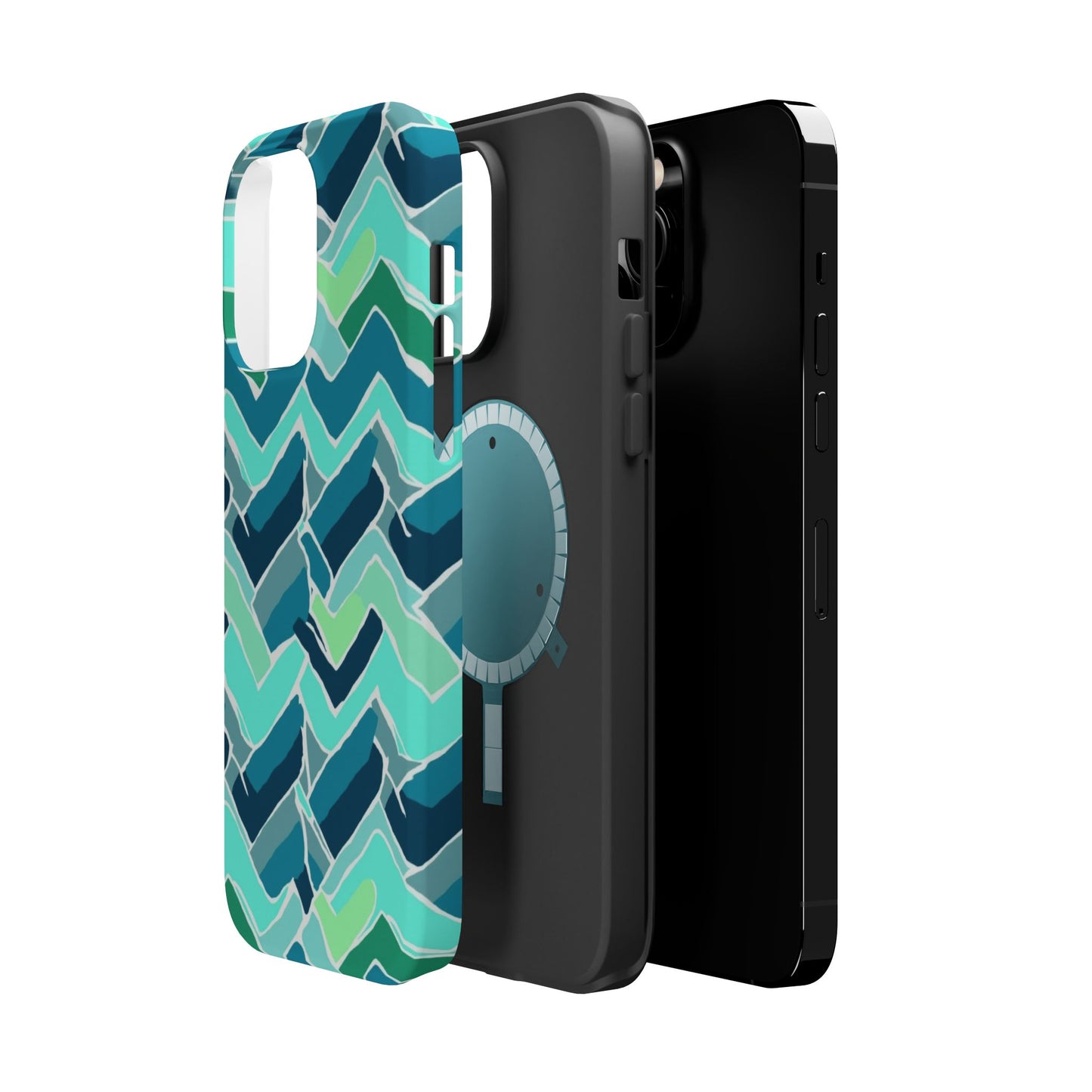 Watercolor Chevron Phone Case β Aesthetic Soft Pastel Phone Cover for iPhone | Unique Artistic Design with Floral Accents