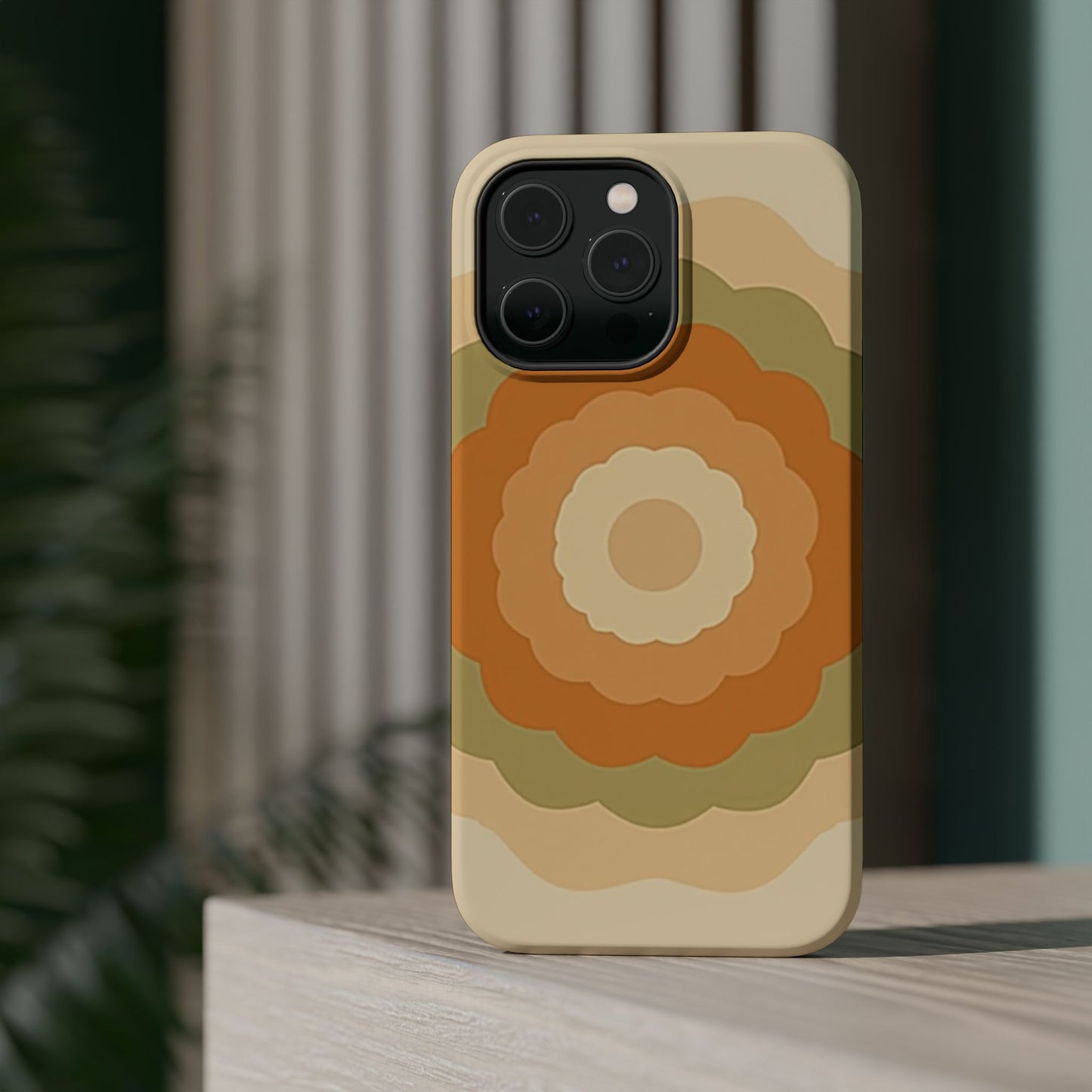 Retro Bloom iPhone Case - 70s Floral Design, Vintage Aesthetic Gift Idea
