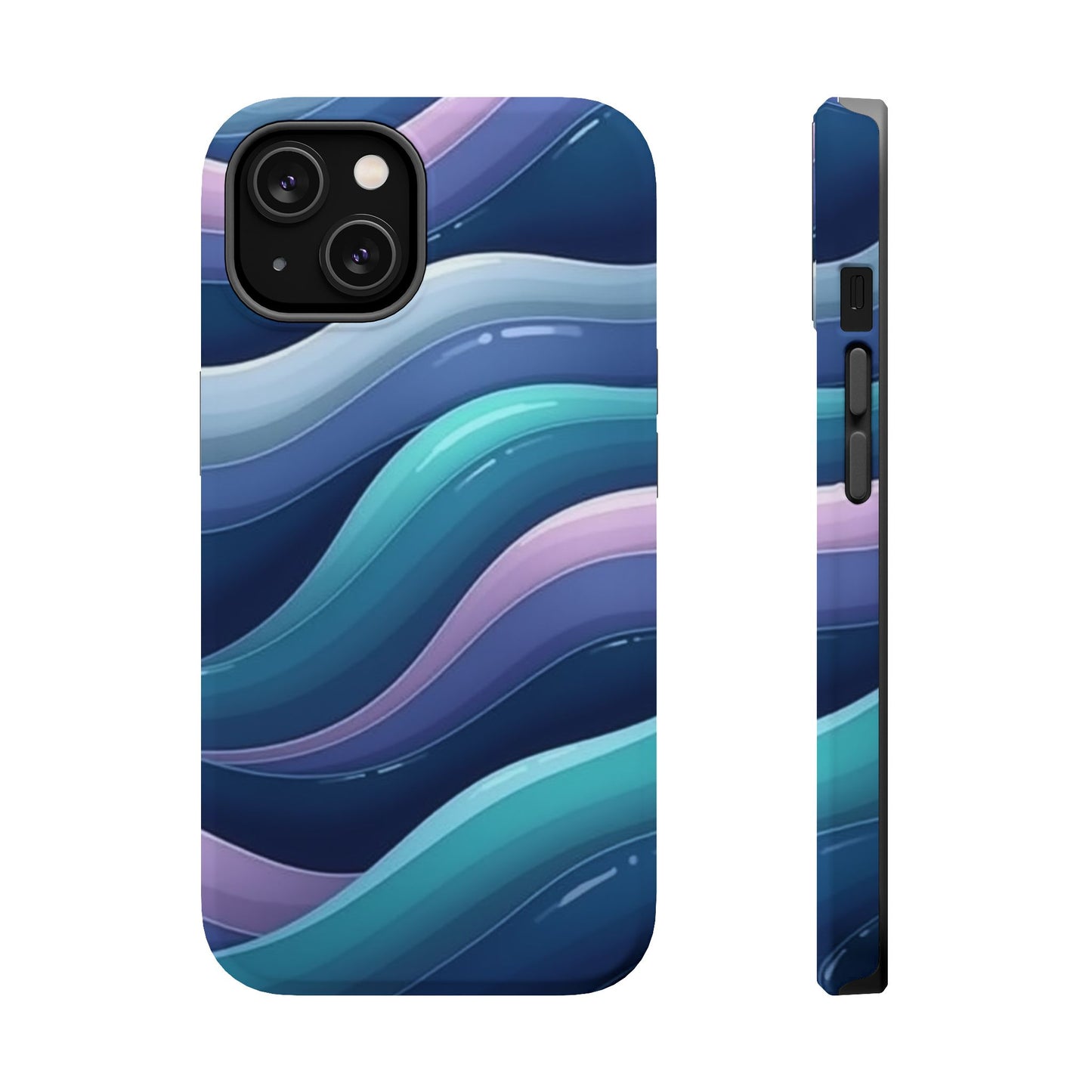 Blue Wave Phone Case - Aesthetic iPhone Case | Dark Moody Gradient Design | Gifts for Her | Unique Art Print