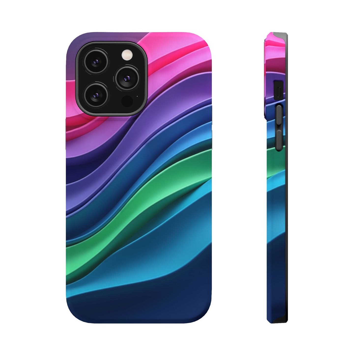 Rainbow Wave Phone Case - Colorful Abstract Design | Aesthetic iPhone Case | Trendy Gifts for Her | Vivid Gradient Art