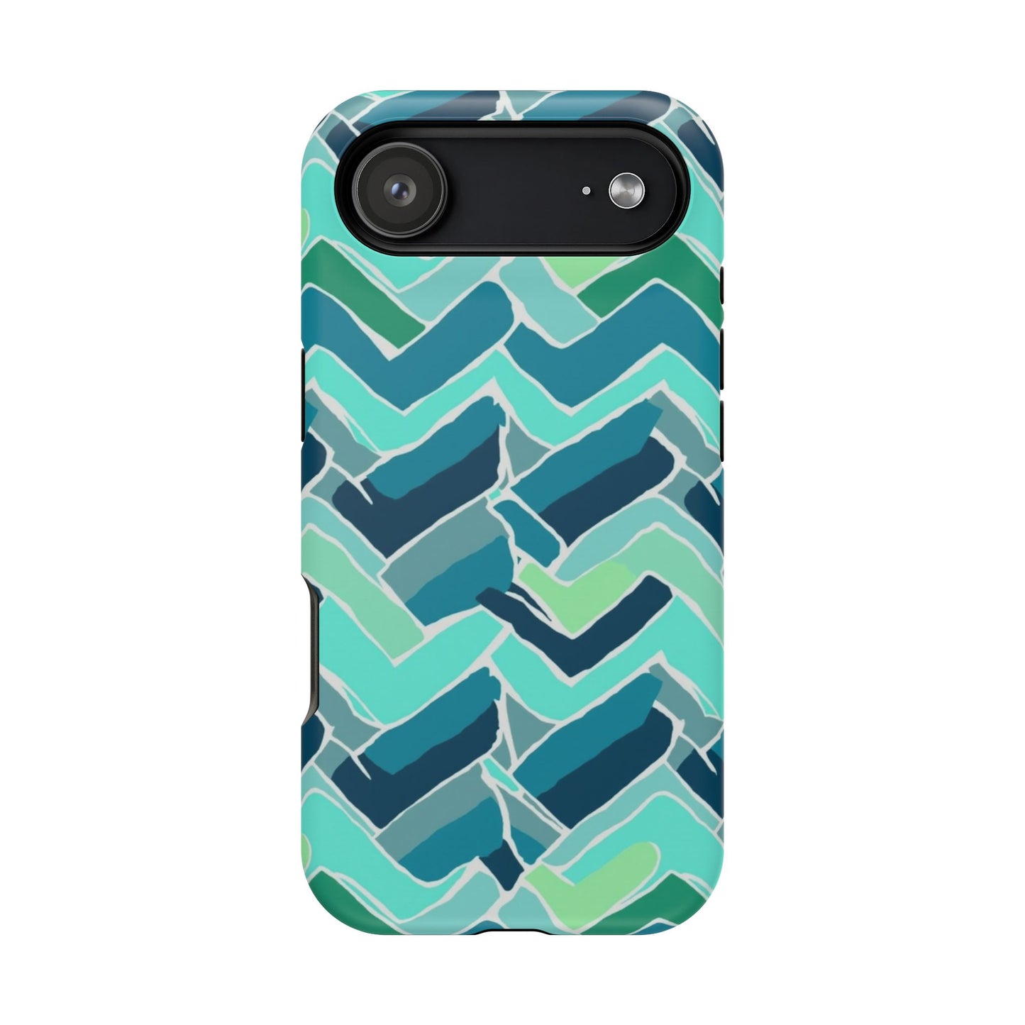 Watercolor Chevron Phone Case β Aesthetic Soft Pastel Phone Cover for iPhone | Unique Artistic Design with Floral Accents