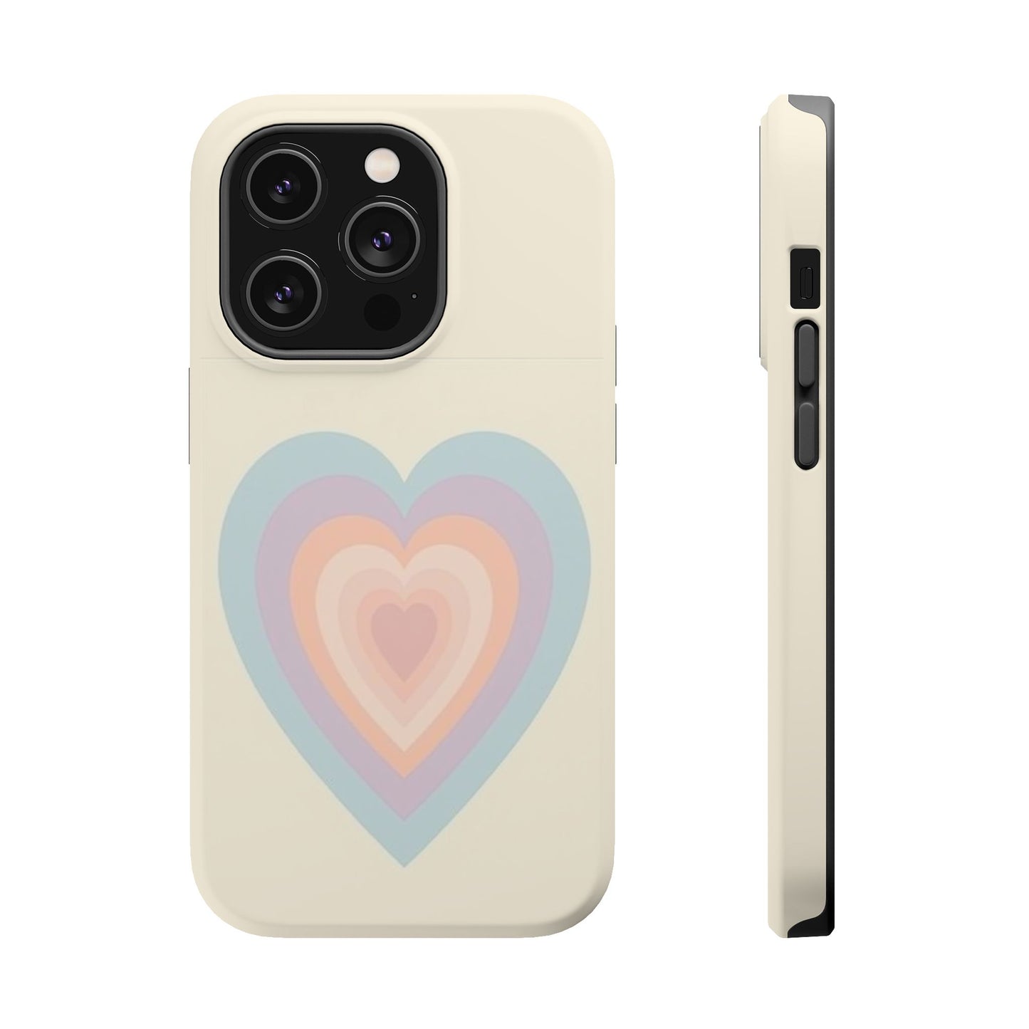 Pastel Heart iPhone Case - Retro Aesthetic Y2K Gift - Cute Phone Accessories