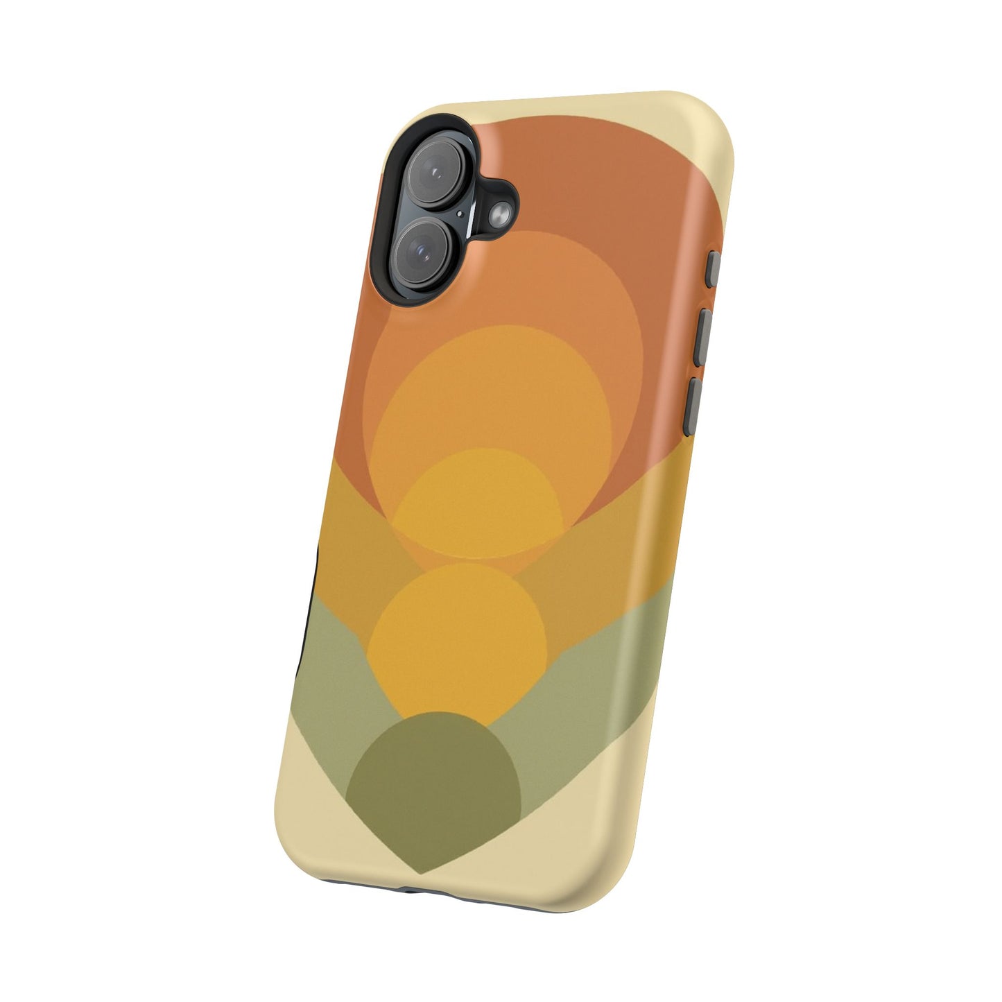 70s Sunburst Phone Case - Vintage Aesthetic iPhone Case, Retro Gift Idea, Brown Orange Design