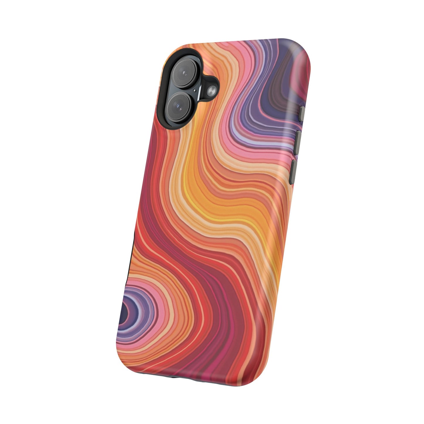 Lava Flow iPhone Case - Abstract Swirl Design, Trendy Aesthetic Gift Idea